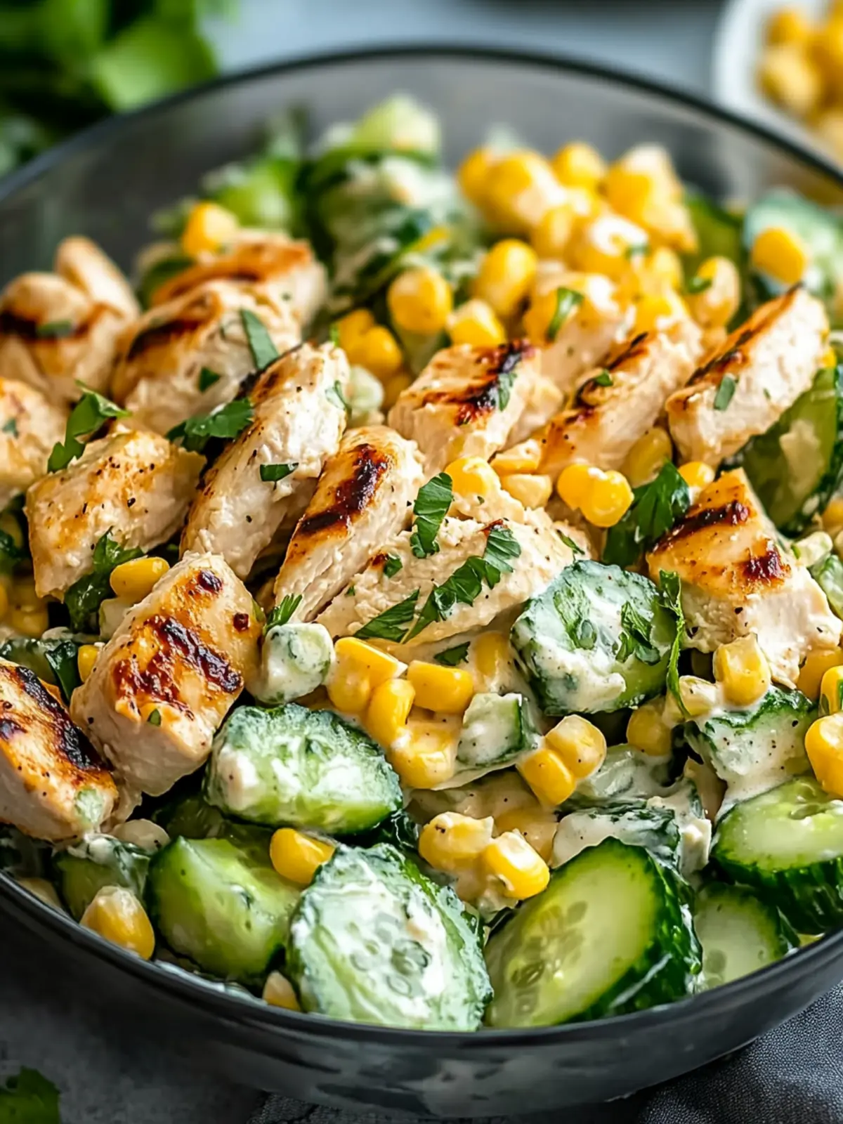 Healthy Meal Street Corn Creamy Cucumber Chicken Salad Magic 3 Healthy Meal Street Corn Creamy Cucumber Chicken Salad