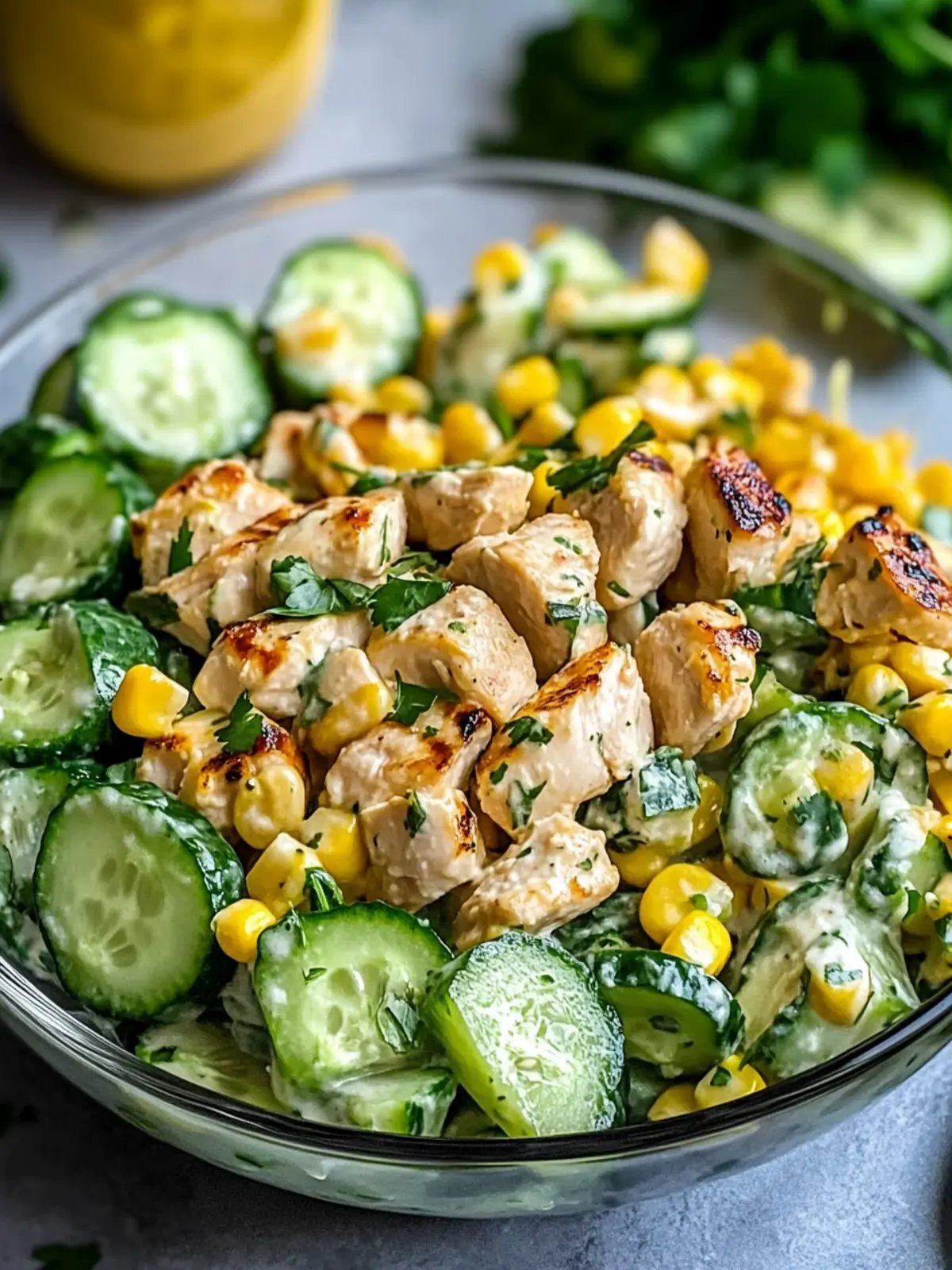 Healthy Meal Street Corn Creamy Cucumber Chicken Salad Magic 2 Healthy Meal Street Corn Creamy Cucumber Chicken Salad