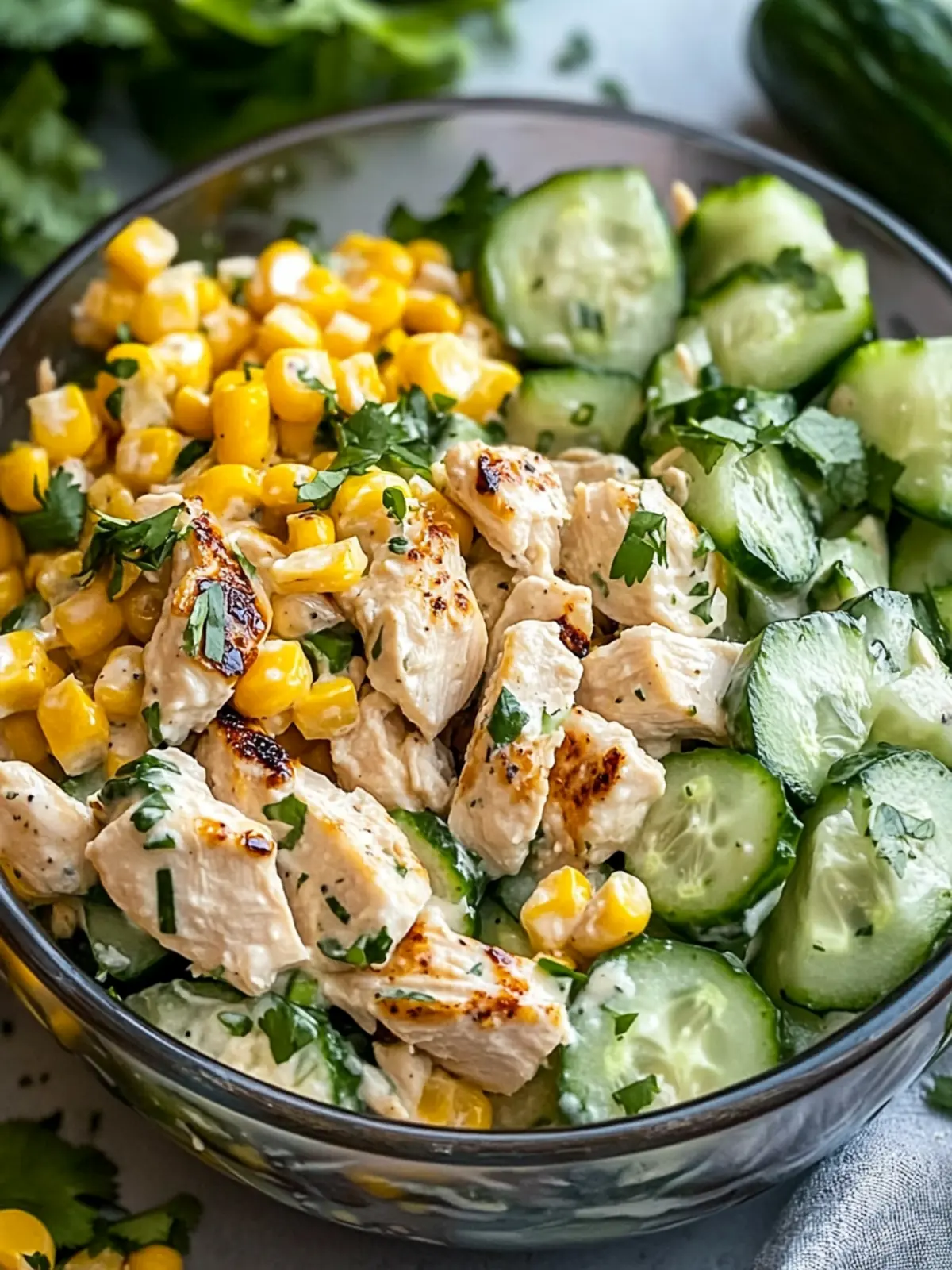 Healthy Meal Street Corn Creamy Cucumber Chicken Salad Magic 5 Healthy Meal Street Corn Creamy Cucumber Chicken Salad