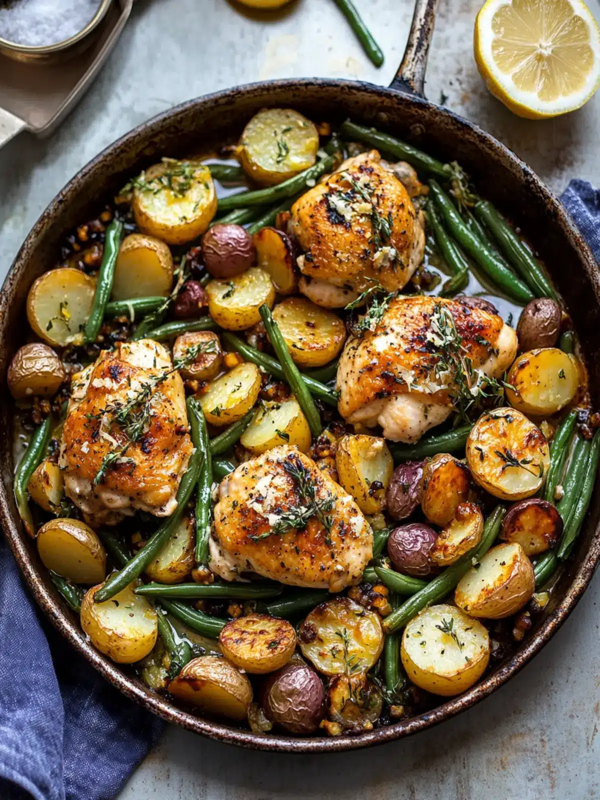 Mediterranean Lemon Chicken with Potatoes & Green Beans Bliss 2 Mediterranean Lemon Chicken with Potatoes & Green Beans (One-Pan Dinner!)