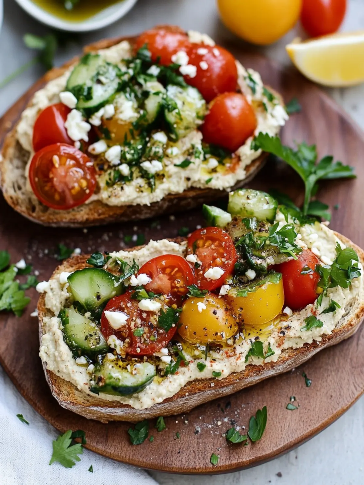 Mediterranean Hummus Toast with Za’atar: A Flavor Explosion! 2 Mediterranean Hummus Toast with Za’atar