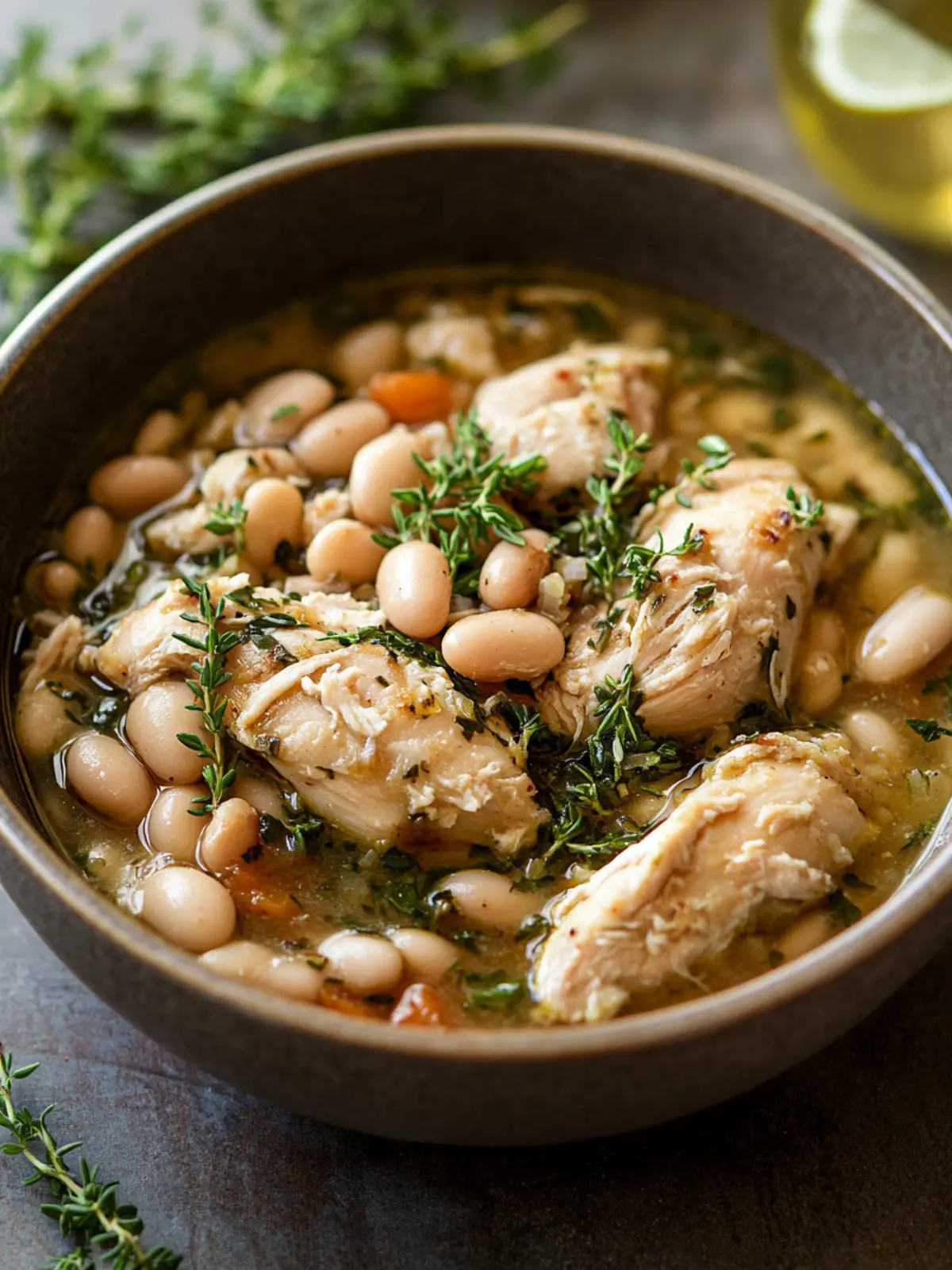 Herbed Slow-Cooker Chicken and White Beans for Heart Health 3 cardiac diet recipes Herbed Slow-Cooker Chicken and White Beans