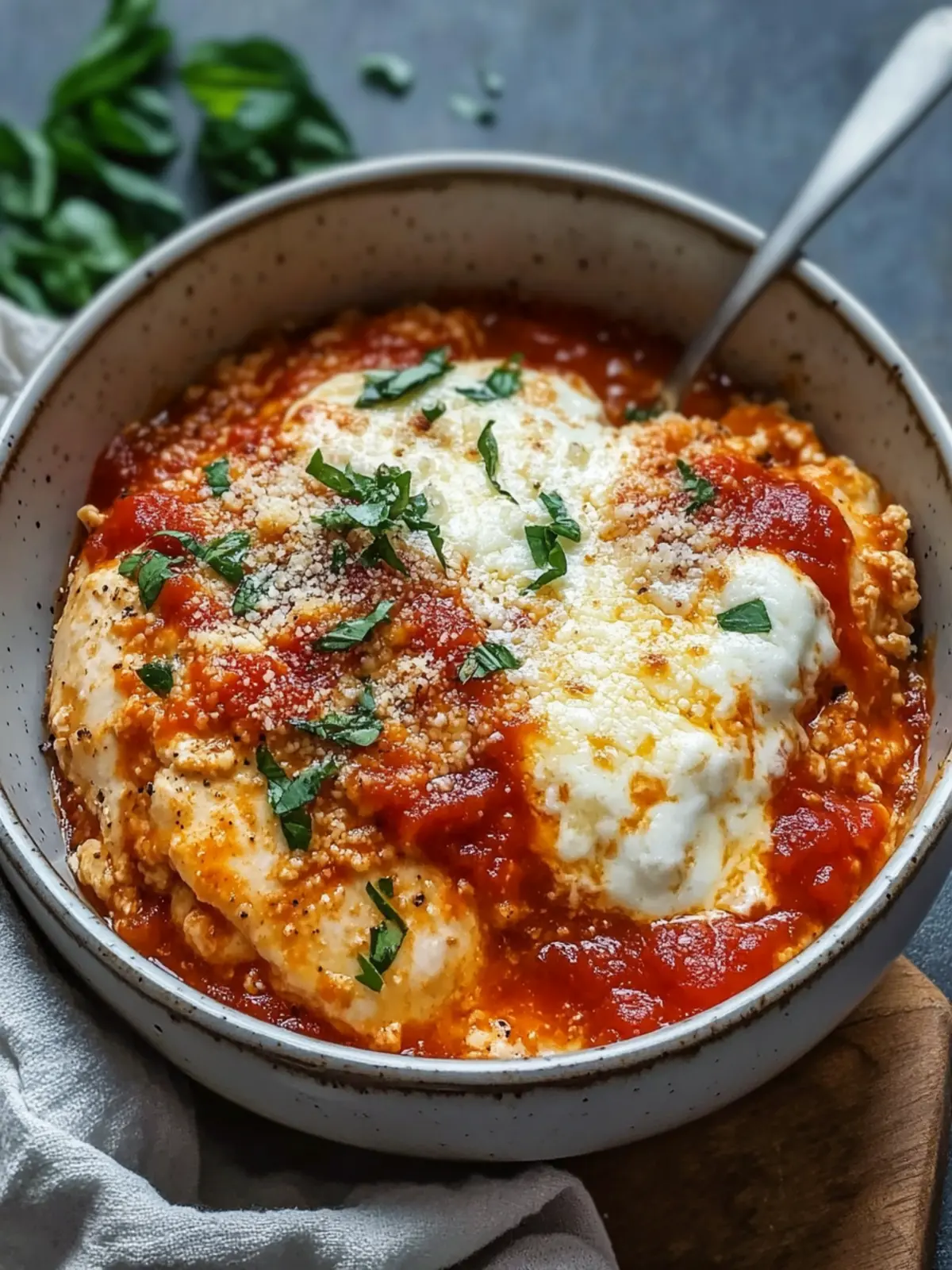 Easy Cottage Cheese Chicken Parm Bowl: A High-Protein Dream! 5 Easy Cottage Cheese Chicken Parm Bowl is a High-Protein Dream