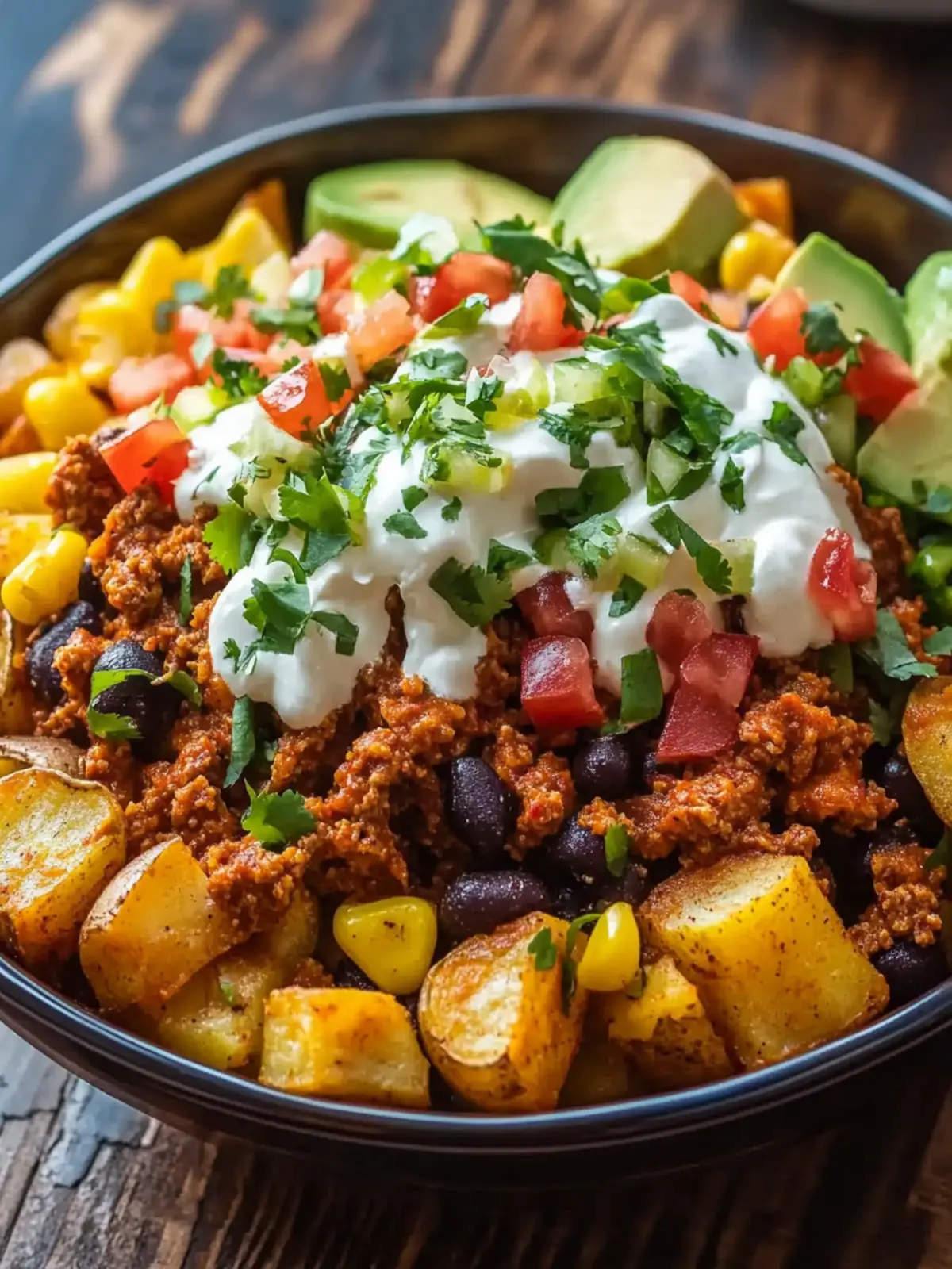 Irresistible Loaded Potato Taco Bowl: A Crisp Flavor Explosion 2 Loaded Potato Taco Bowl