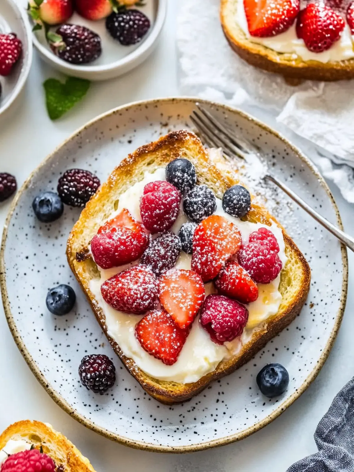 Air Fryer Yogurt Custard Toast Loaded with Fresh Berries 5 Air Fryer Yogurt Custard Toast