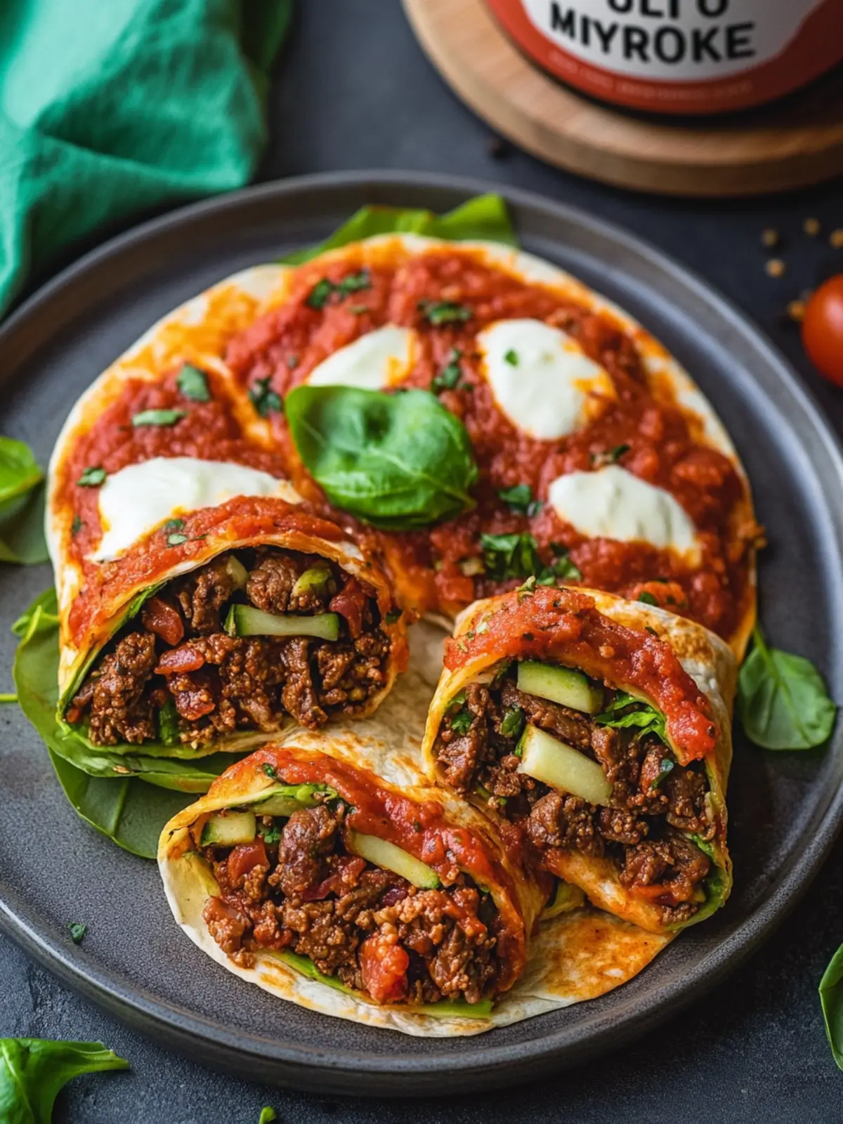 Savory ULTRA KETO Beef Marinara Smash Wraps You’ll Crave 4 ULTRA KETO beef marinara smash wraps
