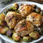 Savory Cardiac Diet: Skinless Chicken Thighs with Brussels Sprouts 4 cardiac diet recipes Skinless Chicken Thighs with Roasted Brussels Sprouts