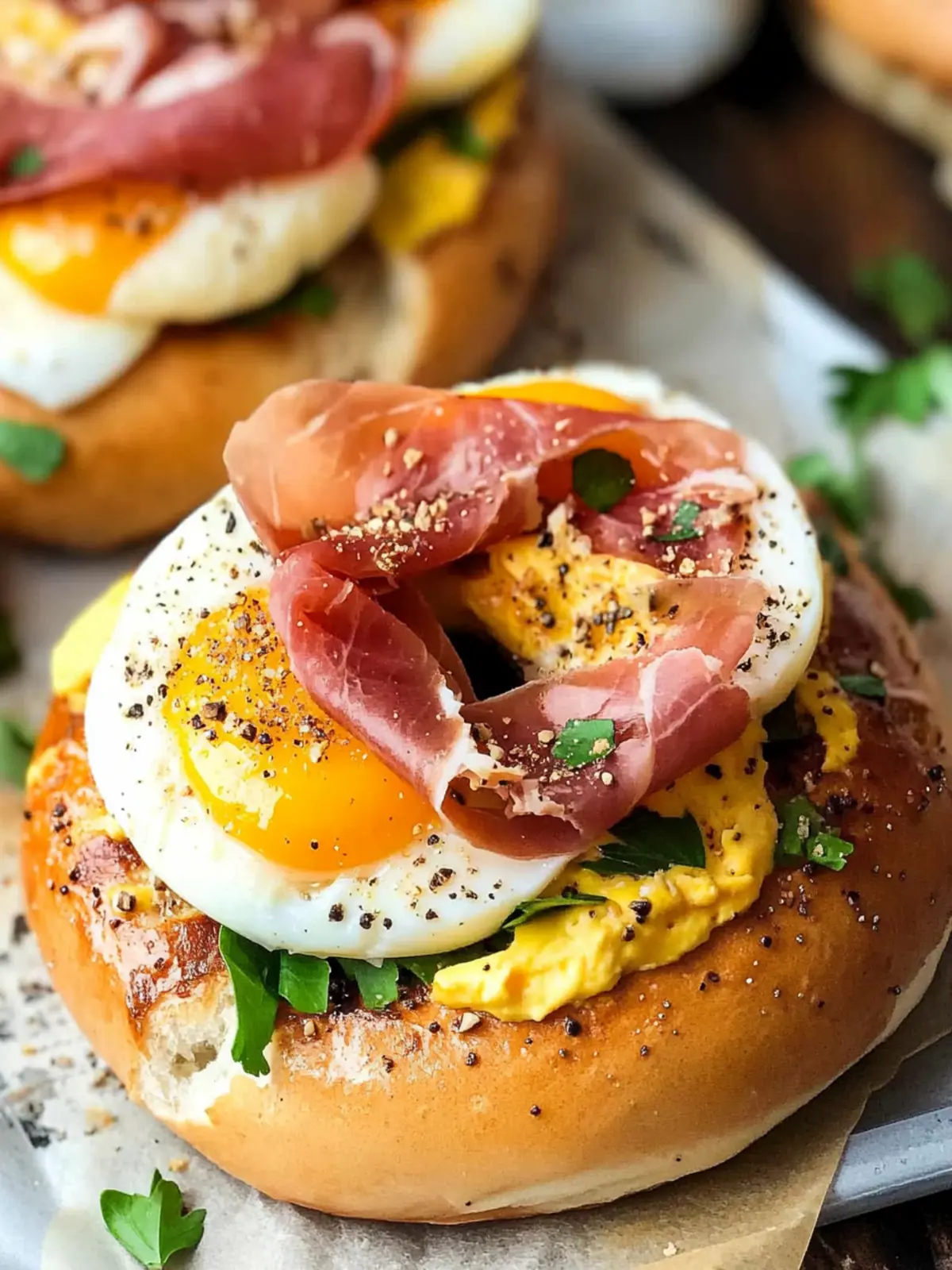 High Protein Meals Easy Egg Prosciutto Bagel Delight 3 High Protein Meals Easy Egg Prosciutto Bagel
