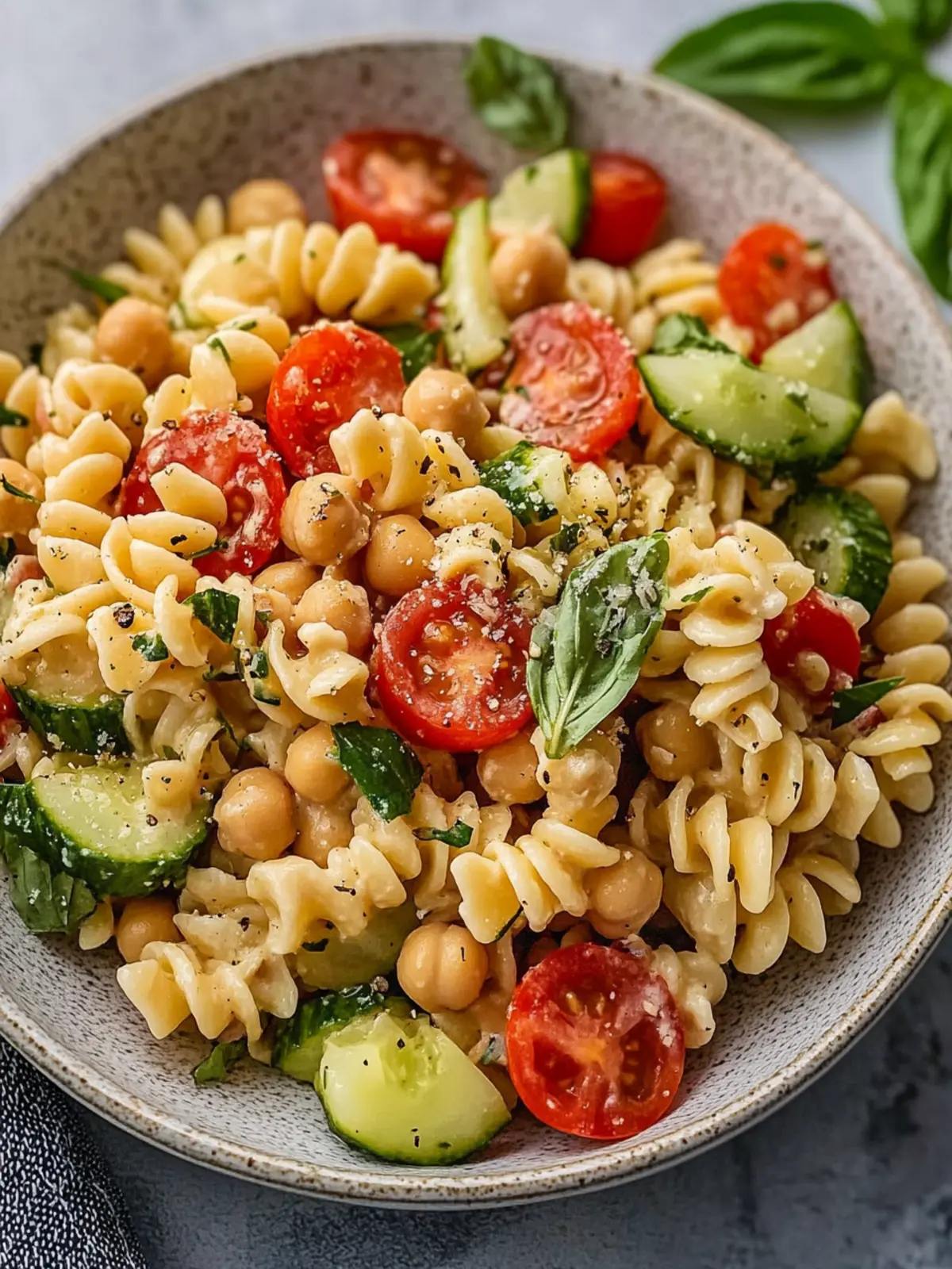 Chickpea Pasta Salad with Creamy Tahini Dressing Delight 5 Chickpea Pasta Salad with Creamy Tahini Dressing