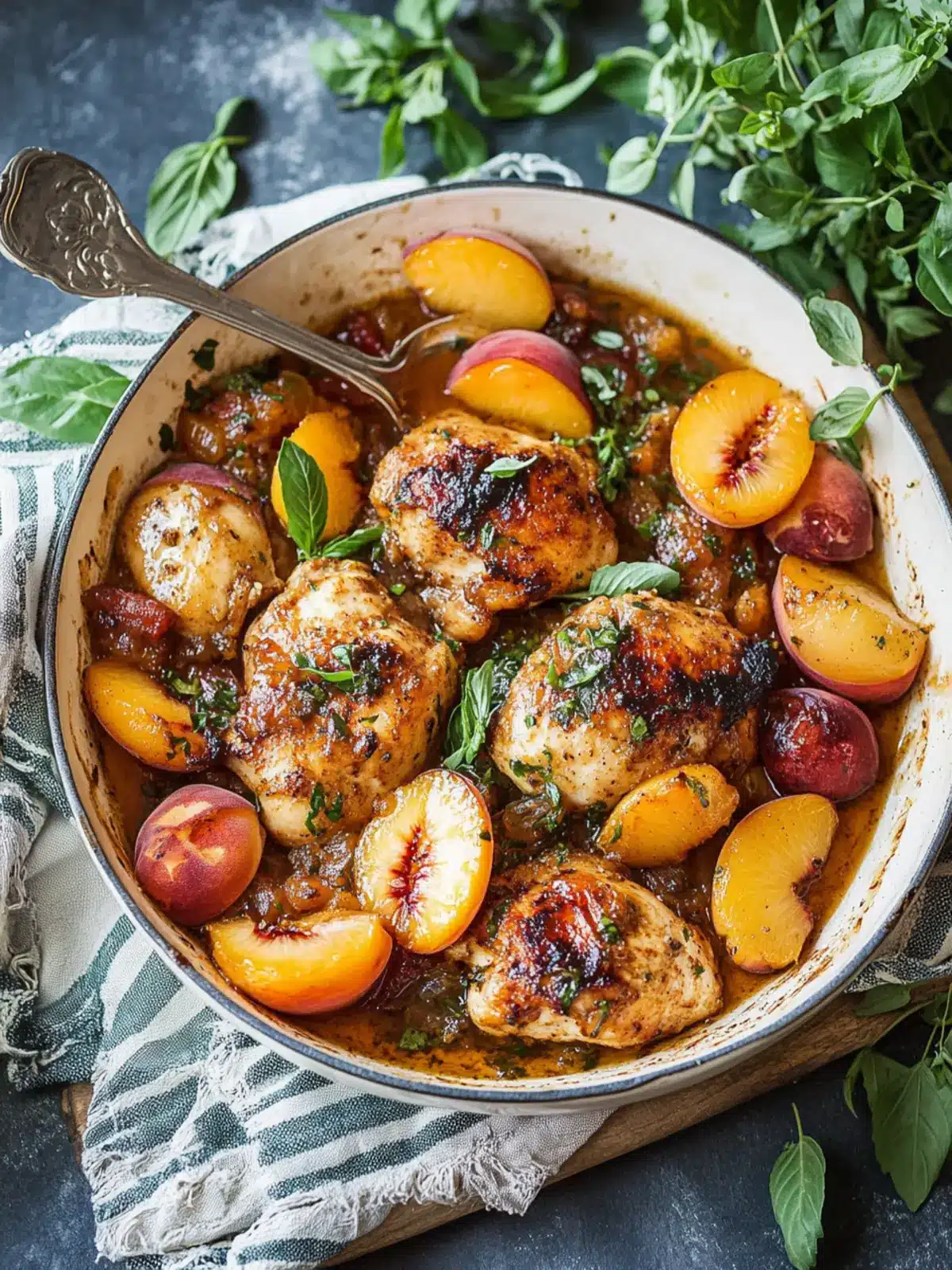 Sweet and Savory Honey Butter Peach Chicken Delight 2 oney Butter Peach Chicken re