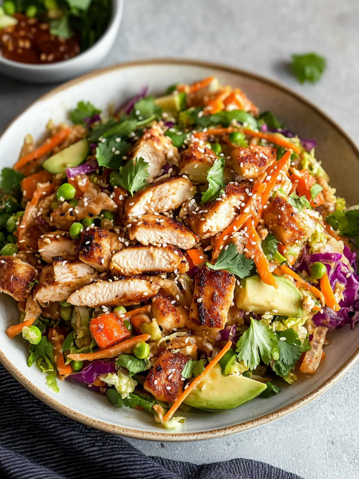 High Protein Asian Chicken Crunch Salad in 35 Minutes 2 High Protein Asian Chicken Crunch Salad