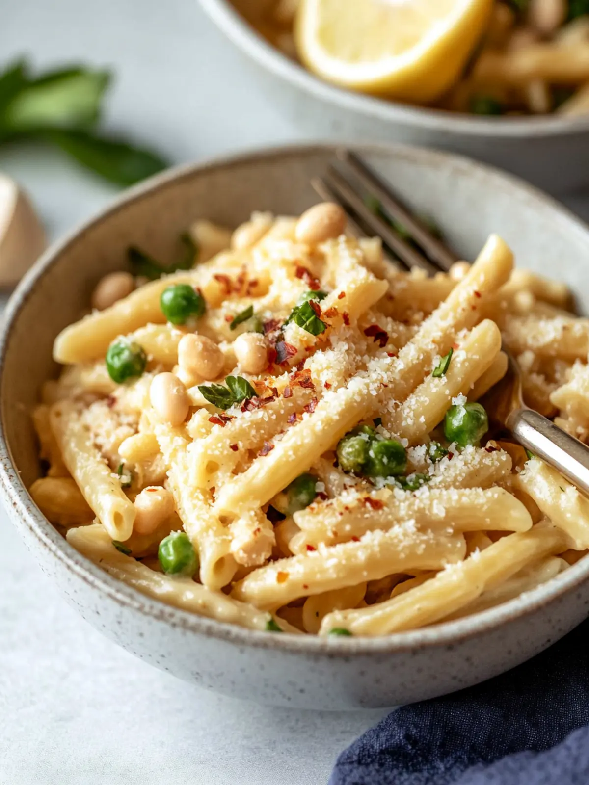 Vegan Lemon White Bean Pasta That's Bursting with Flavor 4 Vegan Lemon White Bean Pasta