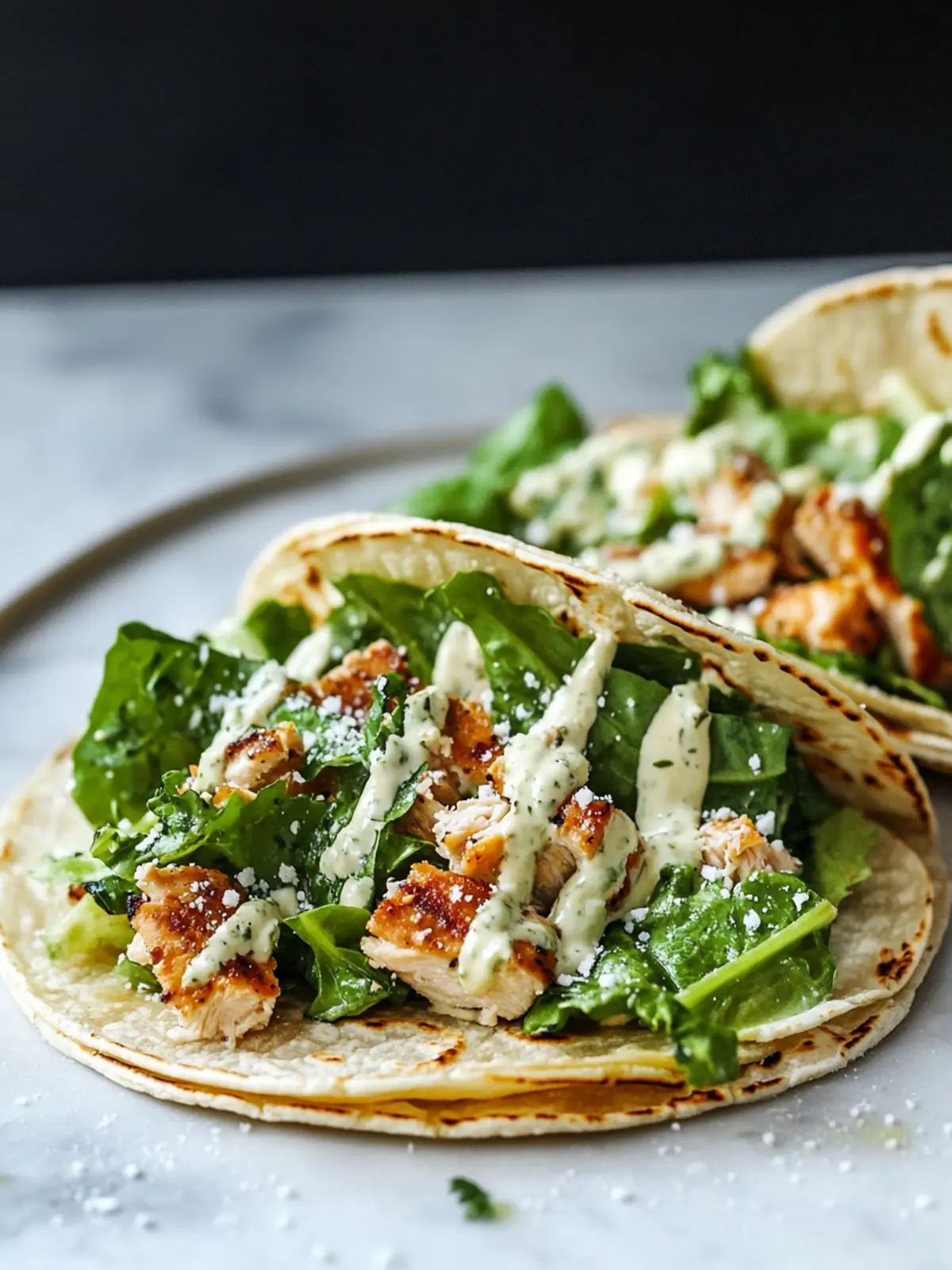 High Protein Smash Chicken Caesar Tacos for Crunchy Bliss 5 High Protein Smash Chicken Caesar Tacos