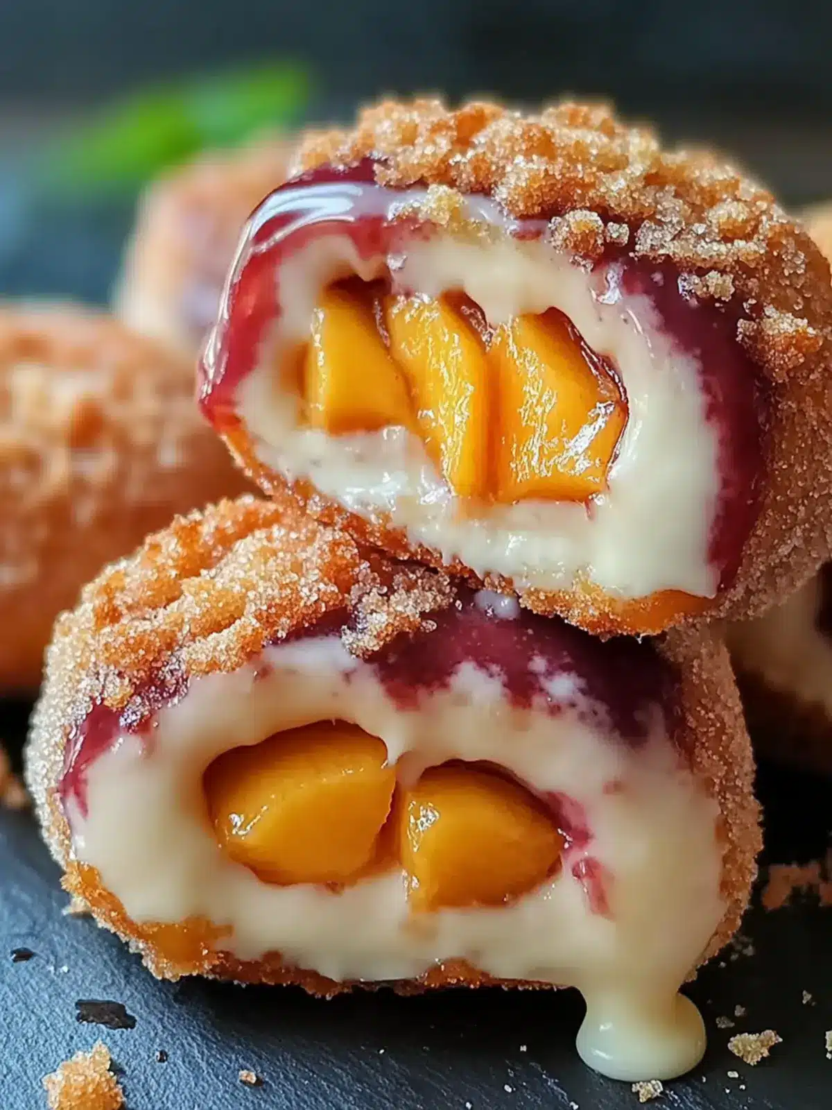 Peach Cobbler Cheesecake Donuts That Steal the Show 2 Peach cobbler cheesecake donuts