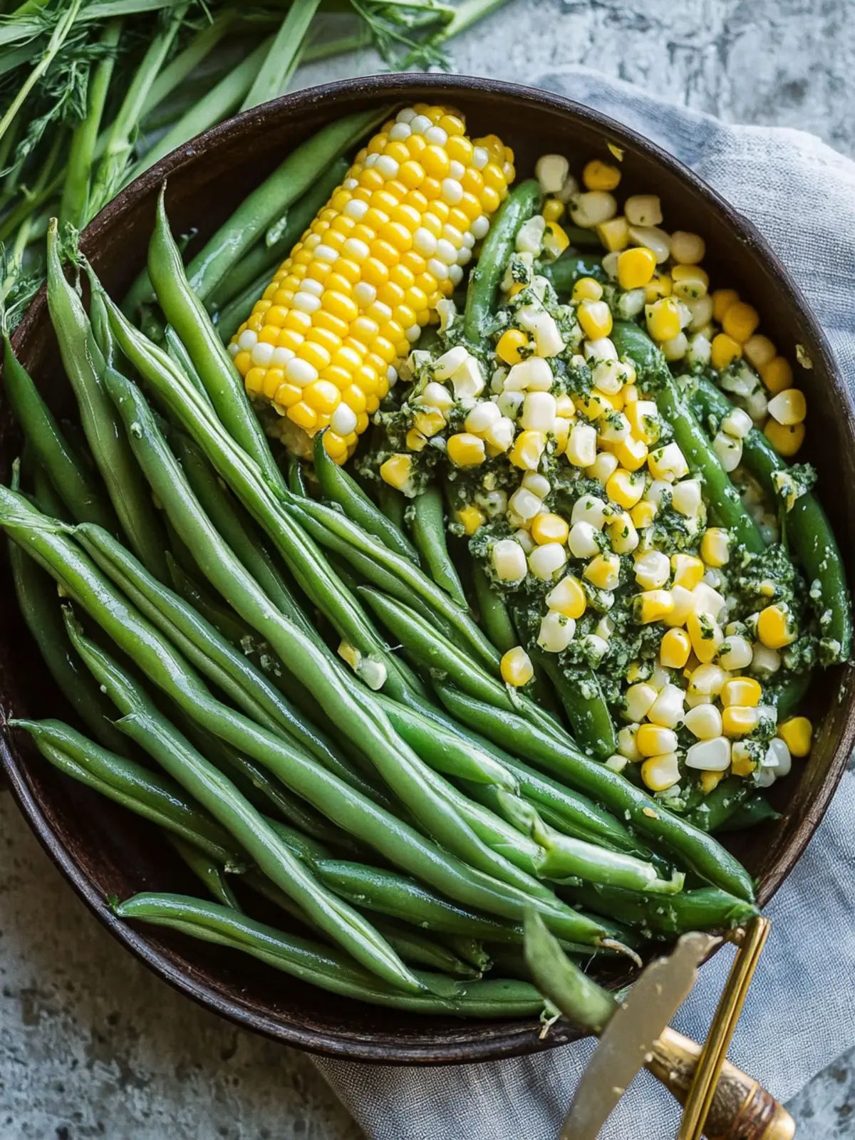 Summer Corn and Green Beans with Herb Butter Bliss 5 Summer Corn + Green Beans with Herb Butter