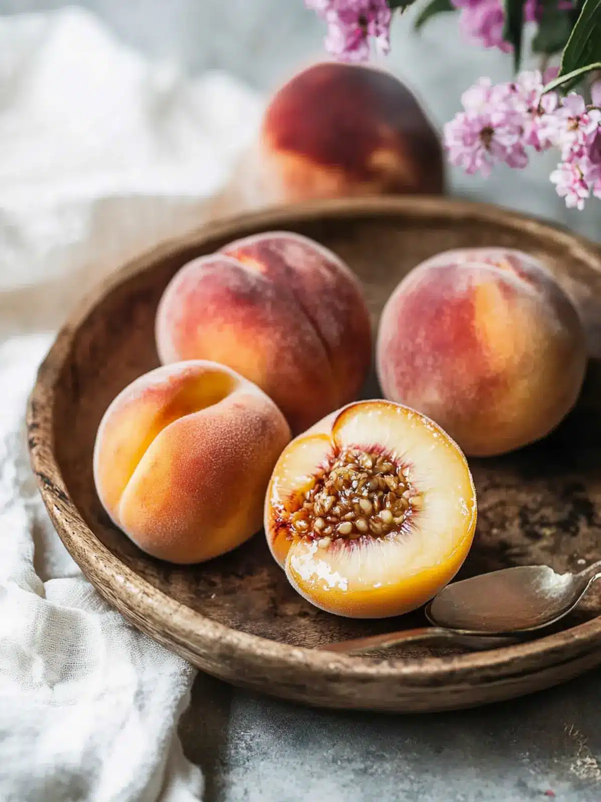 Irresistibly Sweet Baked Peaches with Crunchy Pecan Boost 4 Baked Peaches