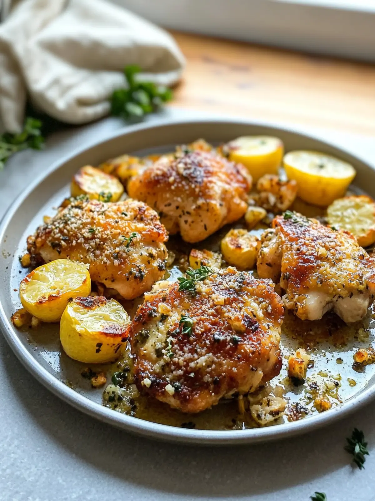 Easy Sheet Pan Parmesan Garlic Chicken Thighs with Veggies 3 Sheet Pan Parmesan Garlic Chicken Thighs