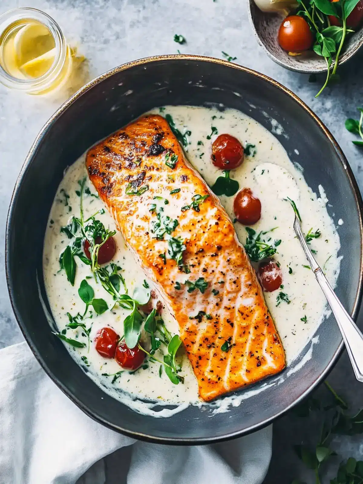 Irresistible Creamy Salmon Recipe with Lemon Garlic Bliss 3 Creamy Salmon Recipe