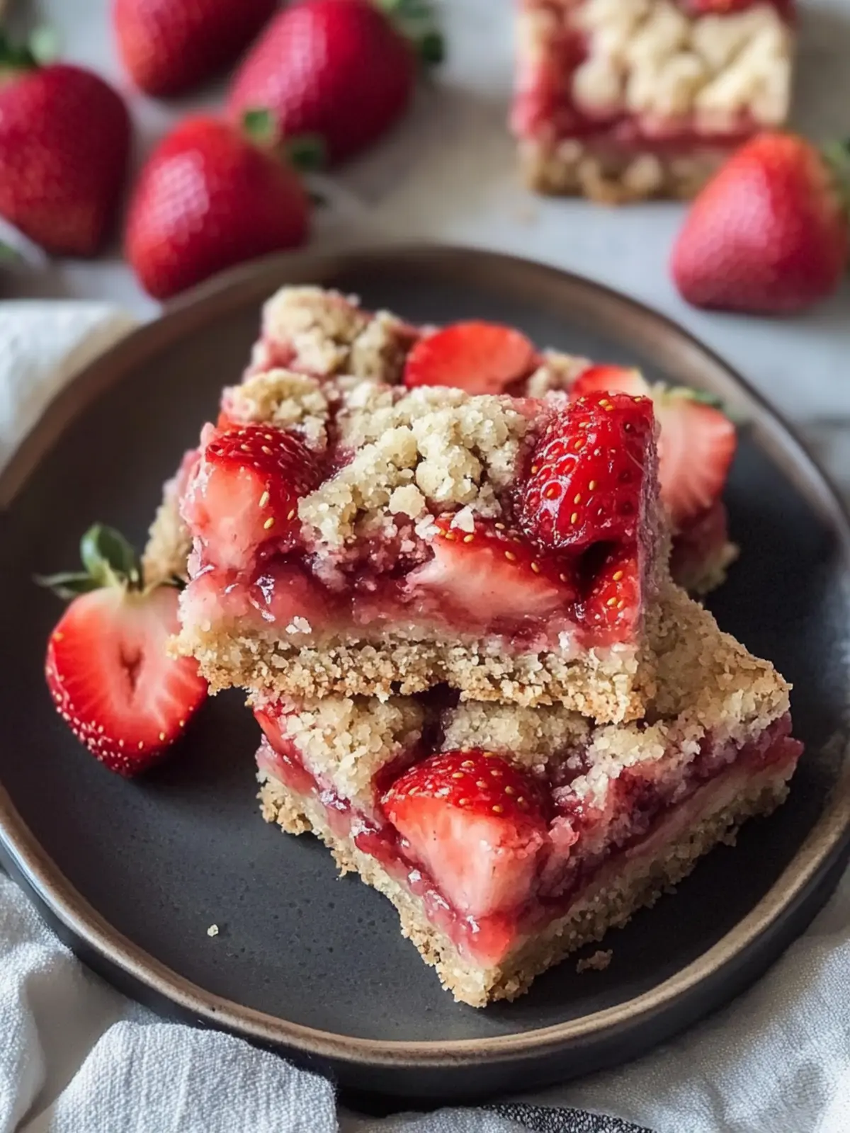 Delicious Strawberry Bars Gluten Free and Vegan Bliss 4 Strawberry Bars (Gluten Free + Vegan)