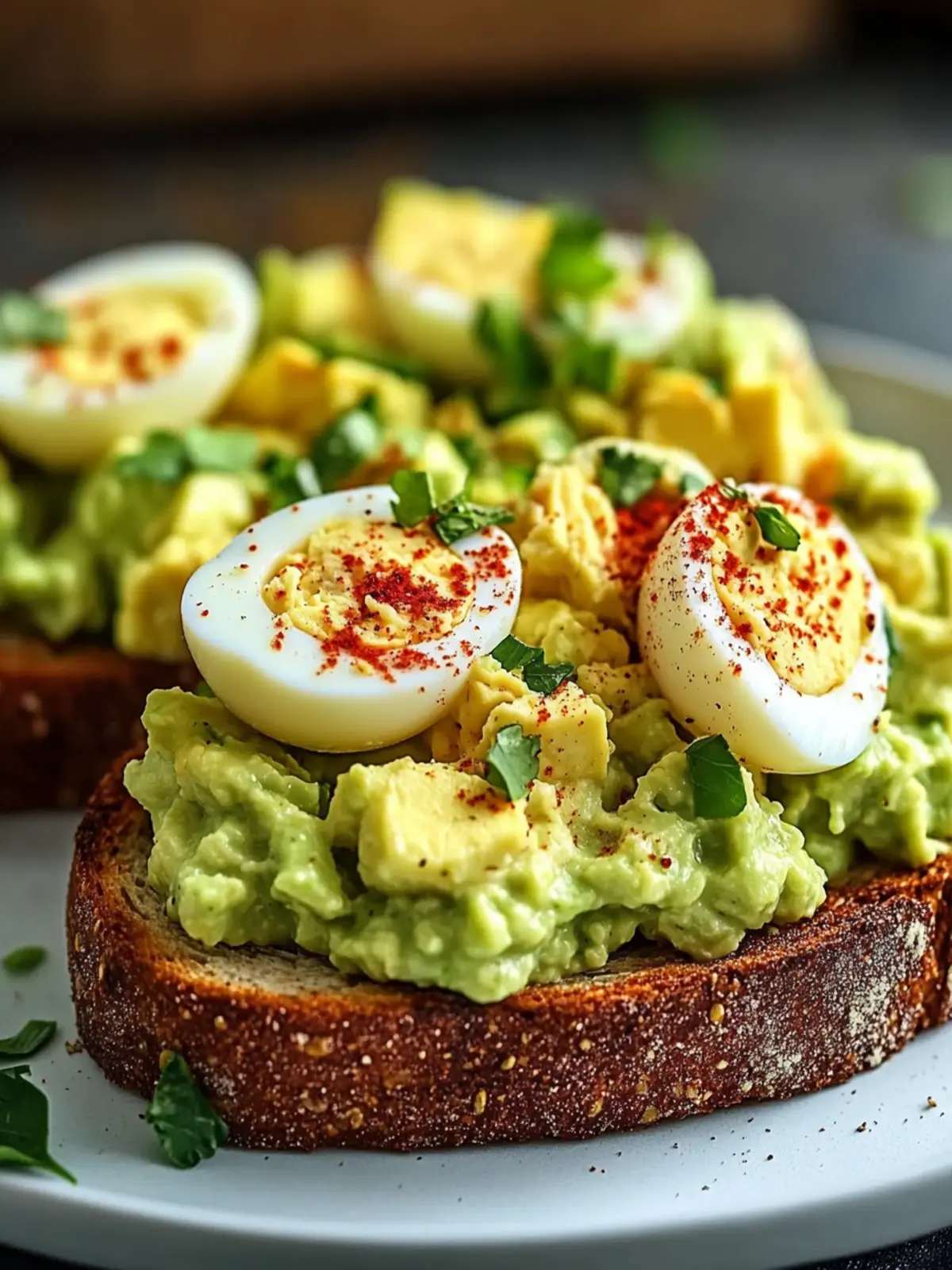 Creamy Avocado Egg Salad Toast with Paprika Recipe Bliss 5 Avocado Egg Salad Toast with Paprika Recipe