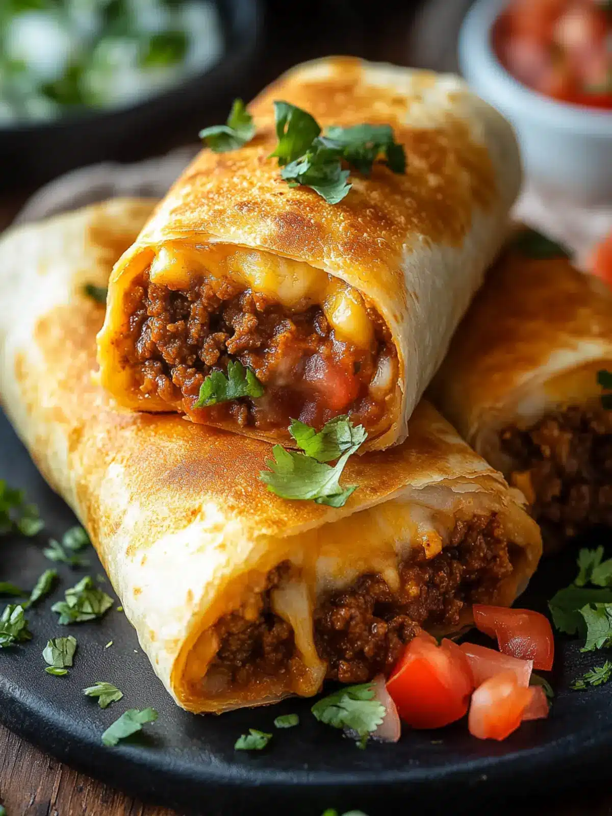 Beef and Cheese Chimichangas Recipe for Crunchy Comfort Food 4 Beef and Cheese Chimichangas Recipe