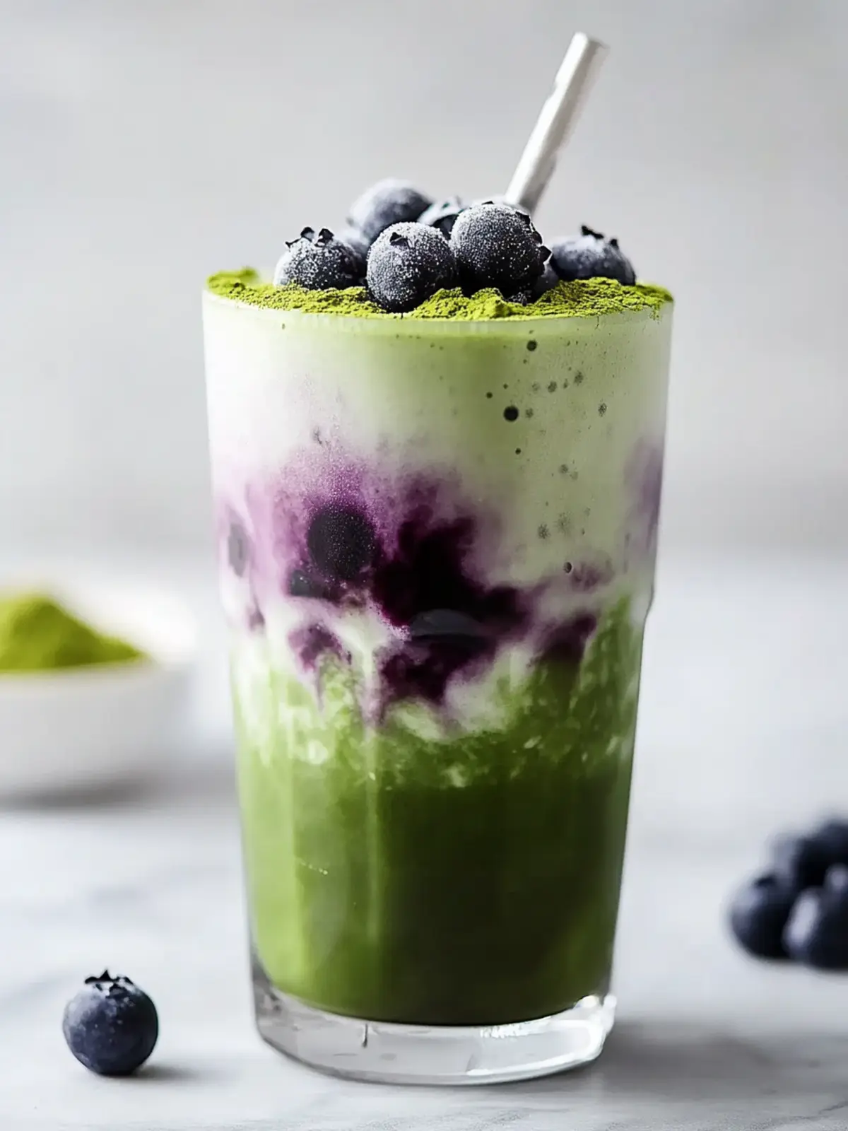 Sip into Bliss with an Iced Blueberry Matcha Latte Treat 4 Iced Blueberry Matcha Latte