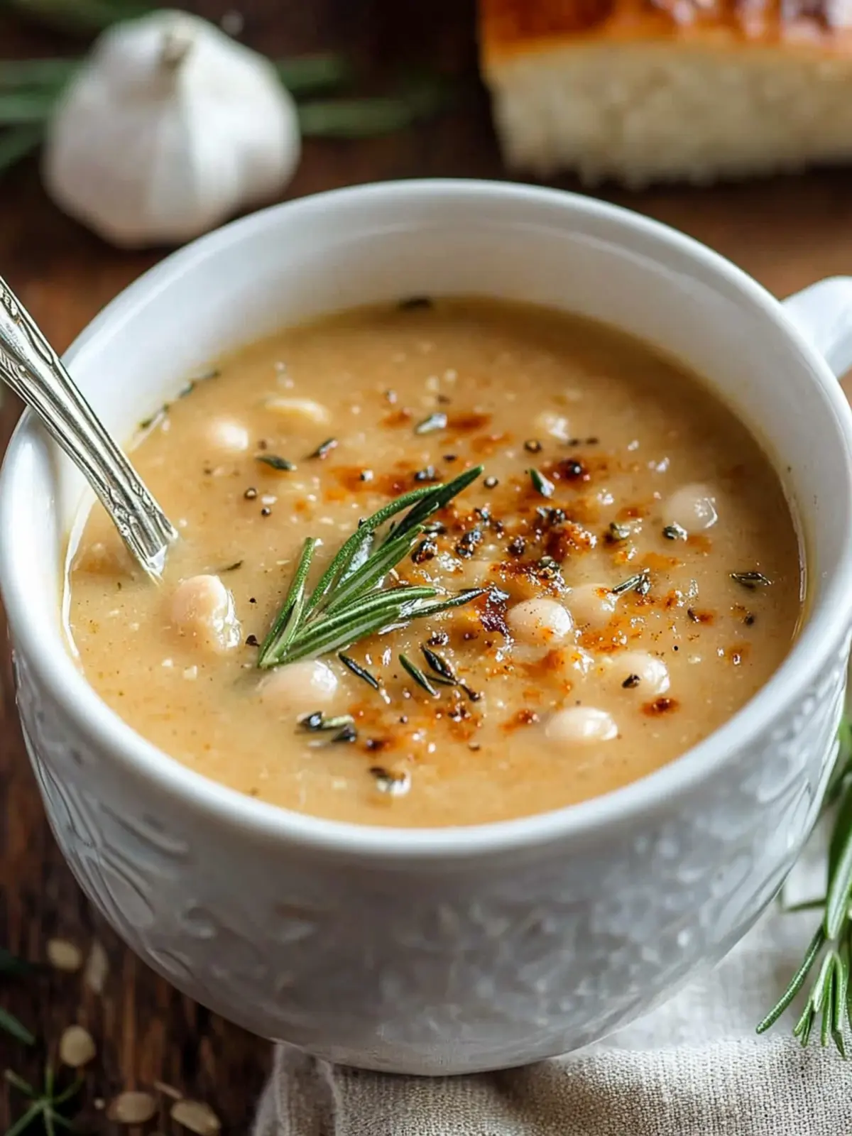 Cozy Up with Rosemary Roasted Garlic Bean Soup Delight 3 Rosemary Roasted Garlic Bean Soup