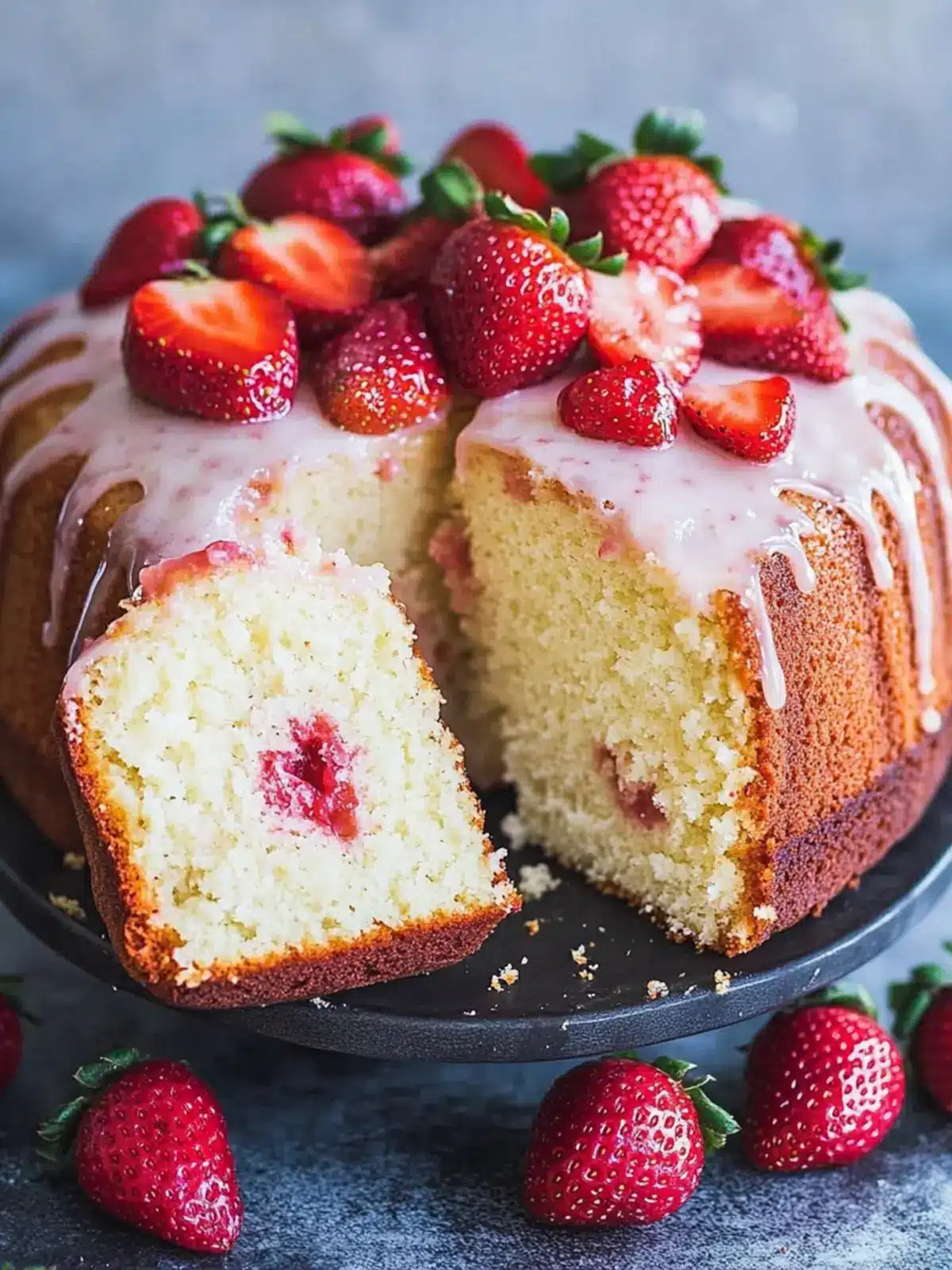 Delicious Strawberry Pound Cake That Will Brighten Your Day 2 Strawberry Pound Cake