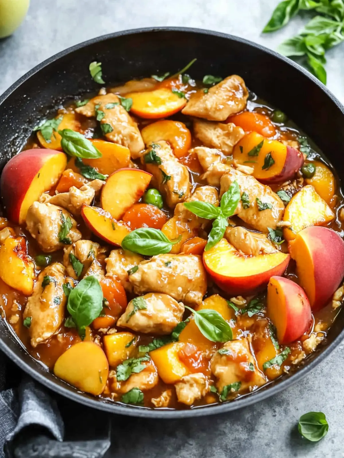 Thai Peach Chicken - Easy Skillet Recipe for Busy Nights 2 Thai Peach Chicken - Easy Skillet Chicken Recipe