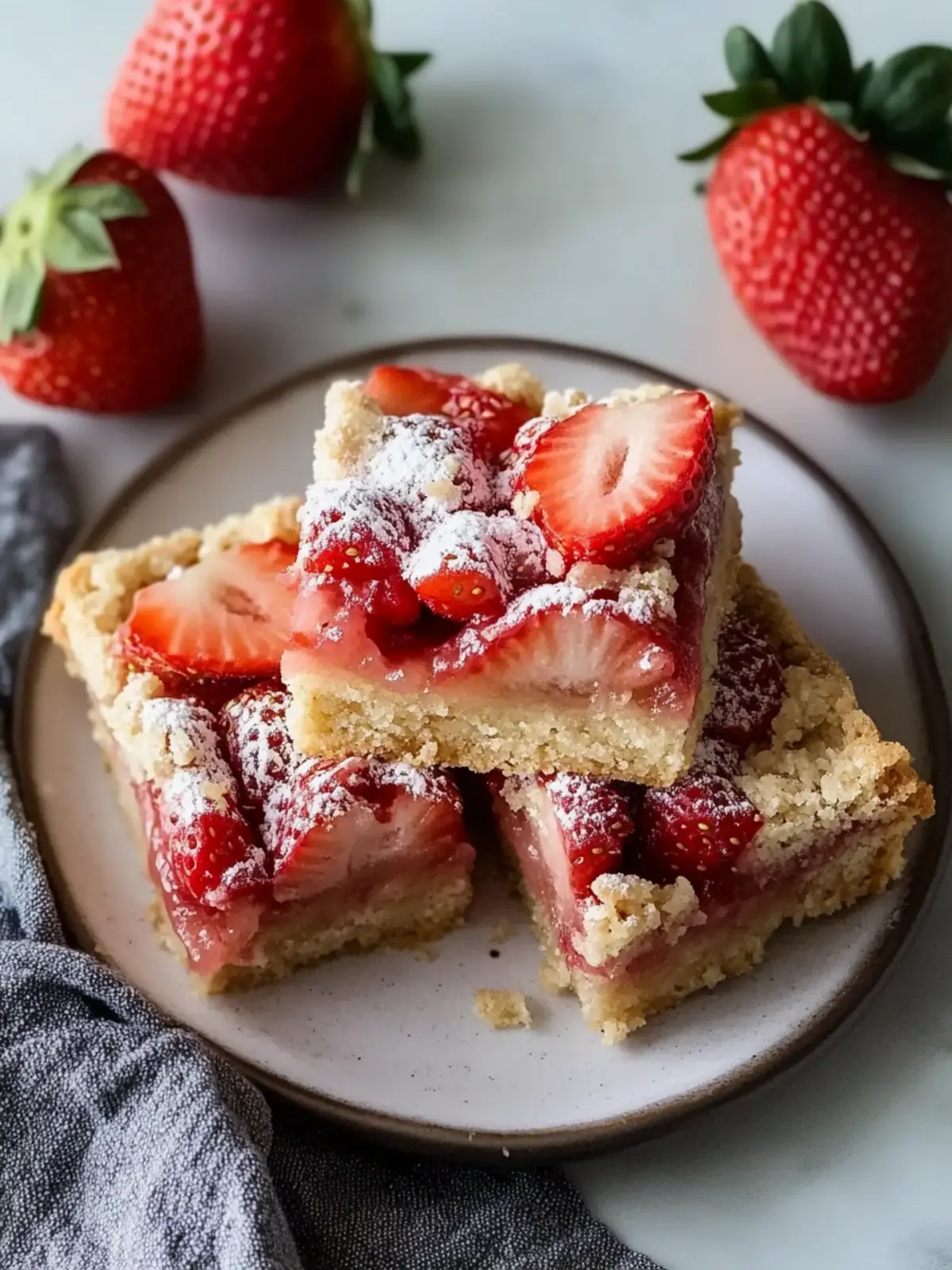 Delicious Strawberry Bars Gluten Free and Vegan Bliss 2 Strawberry Bars (Gluten Free + Vegan)