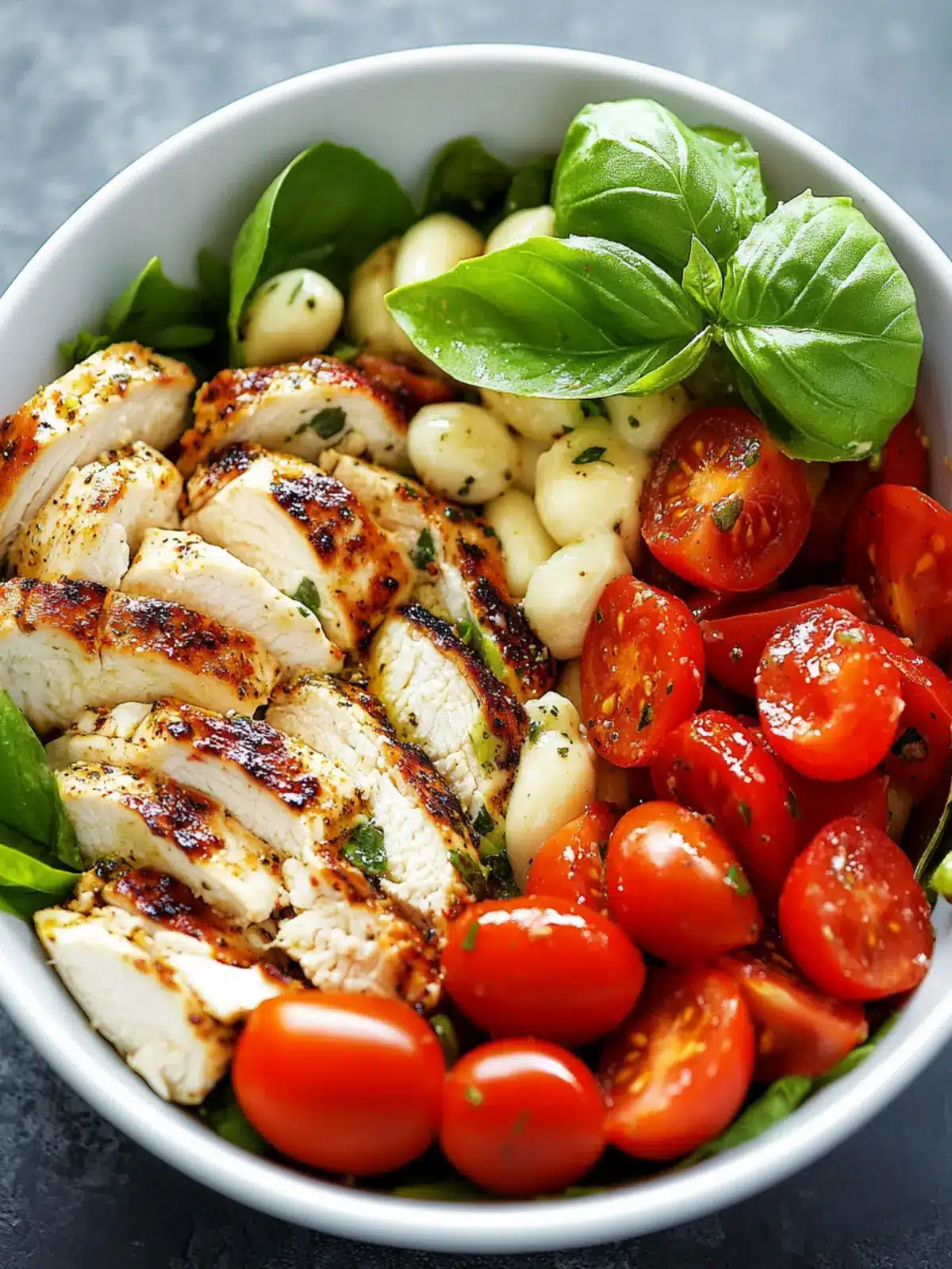 Caprese Chicken Salad Lunch Bowl to Brighten Your Day 4 Caprese Chicken Salad Lunch Bowl