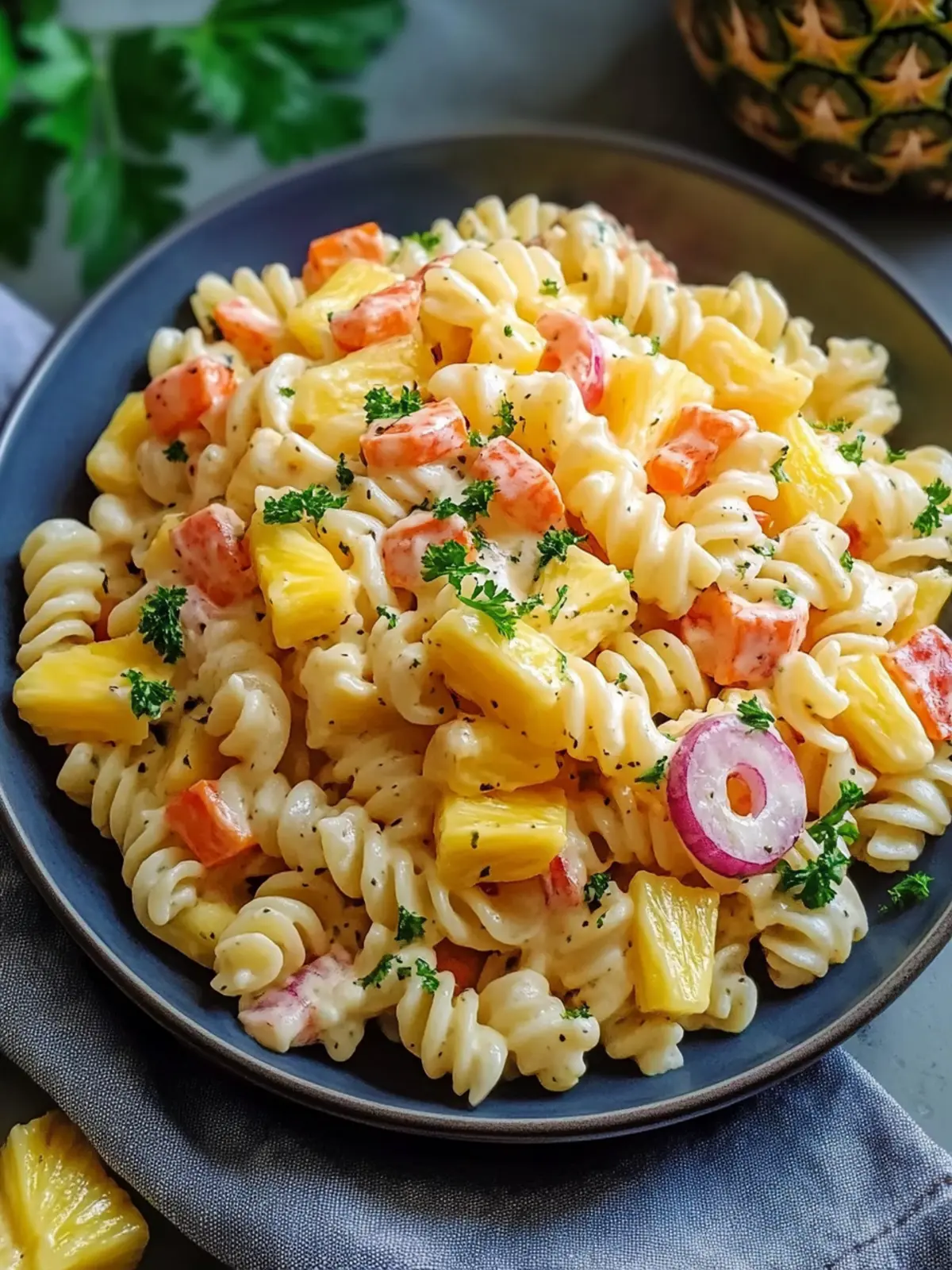 Ultimate Hawaiian Pasta Salad with Pineapple for Summer Fun 2 Hawaiian Pasta Salad with Pineapple