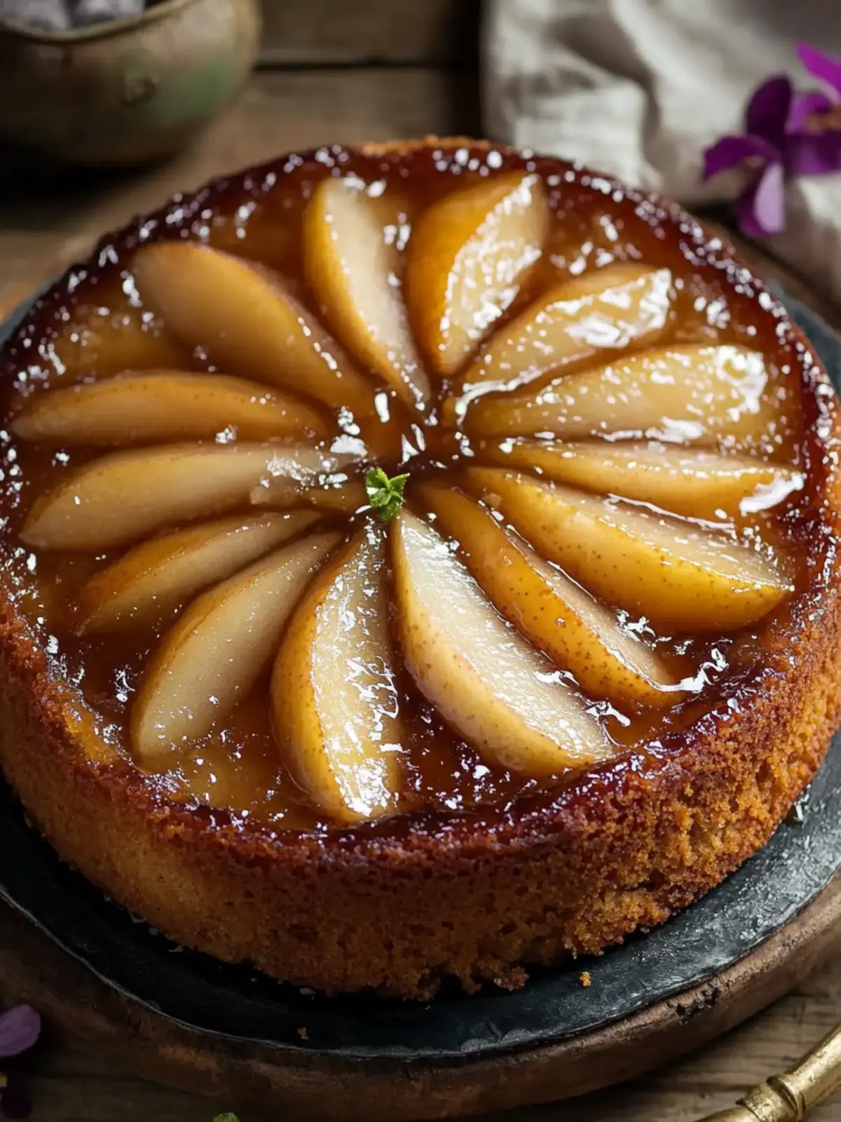 Irresistible Vanilla Pear Upside-Down Cake for Cozy Nights 2 Vanilla Pear Upside-Down Cake