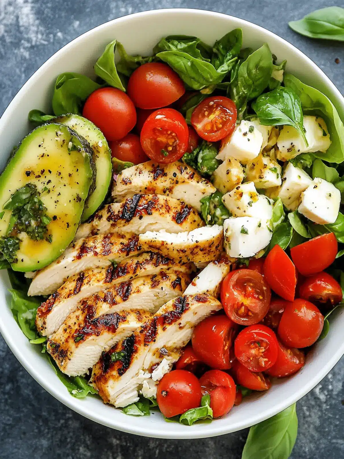 Caprese Chicken Salad Lunch Bowl to Brighten Your Day 2 Caprese Chicken Salad Lunch Bowl