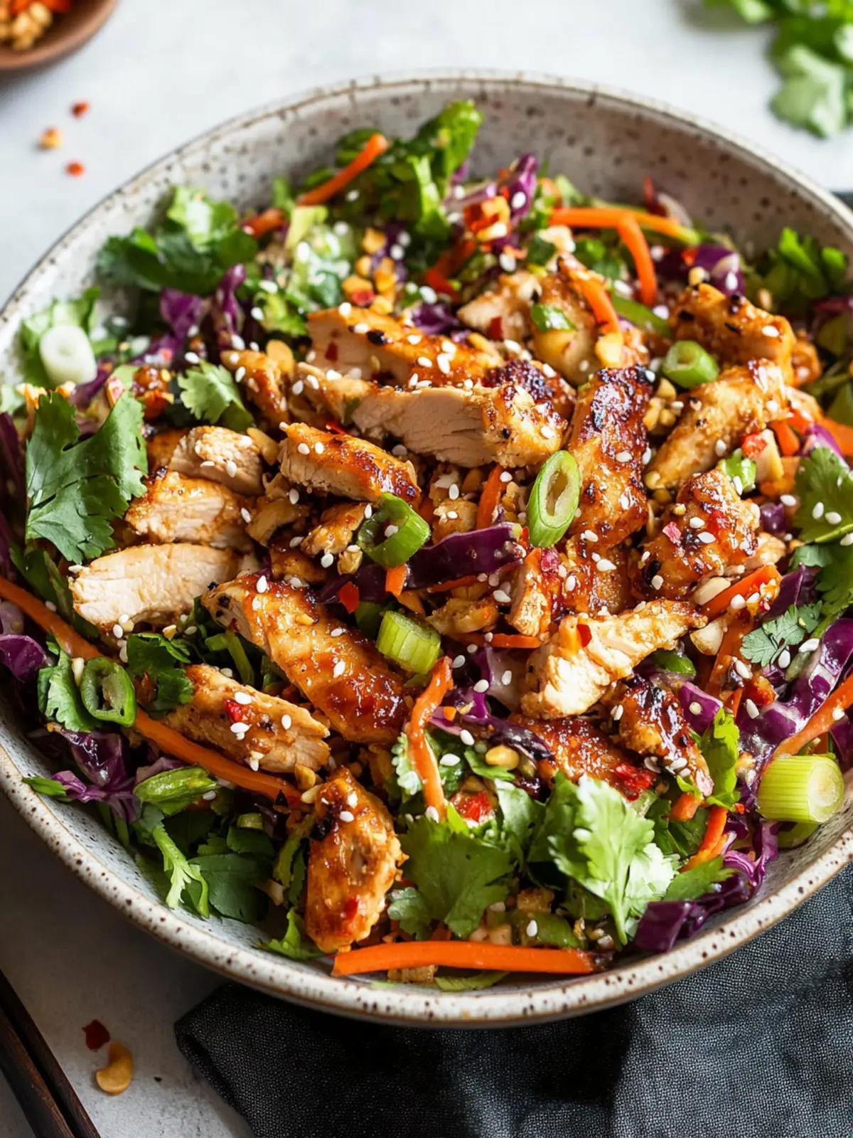 High Protein Asian Chicken Crunch Salad in 35 Minutes 5 High Protein Asian Chicken Crunch Salad