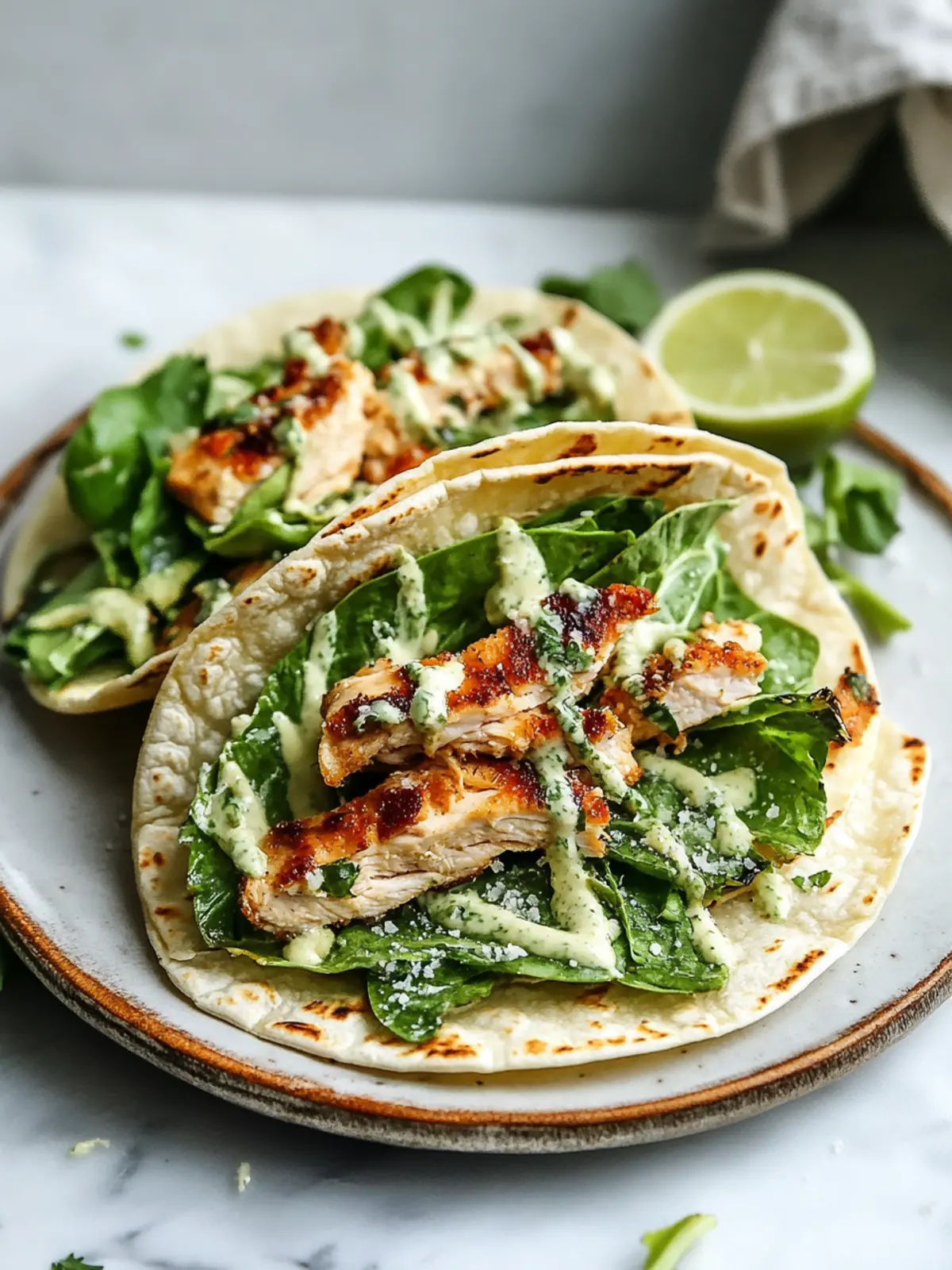 High Protein Smash Chicken Caesar Tacos for Crunchy Bliss 4 High Protein Smash Chicken Caesar Tacos