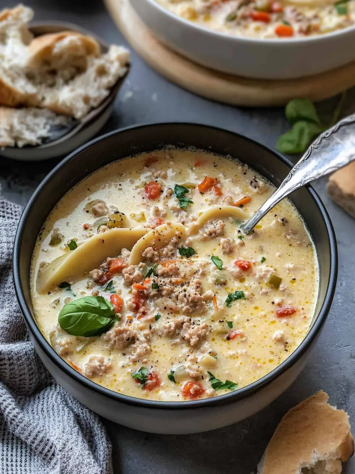 Delicious One Pot Creamy Italian Ground Chicken Soup Magic 4 One Pot Creamy Italian Ground Chicken Soup