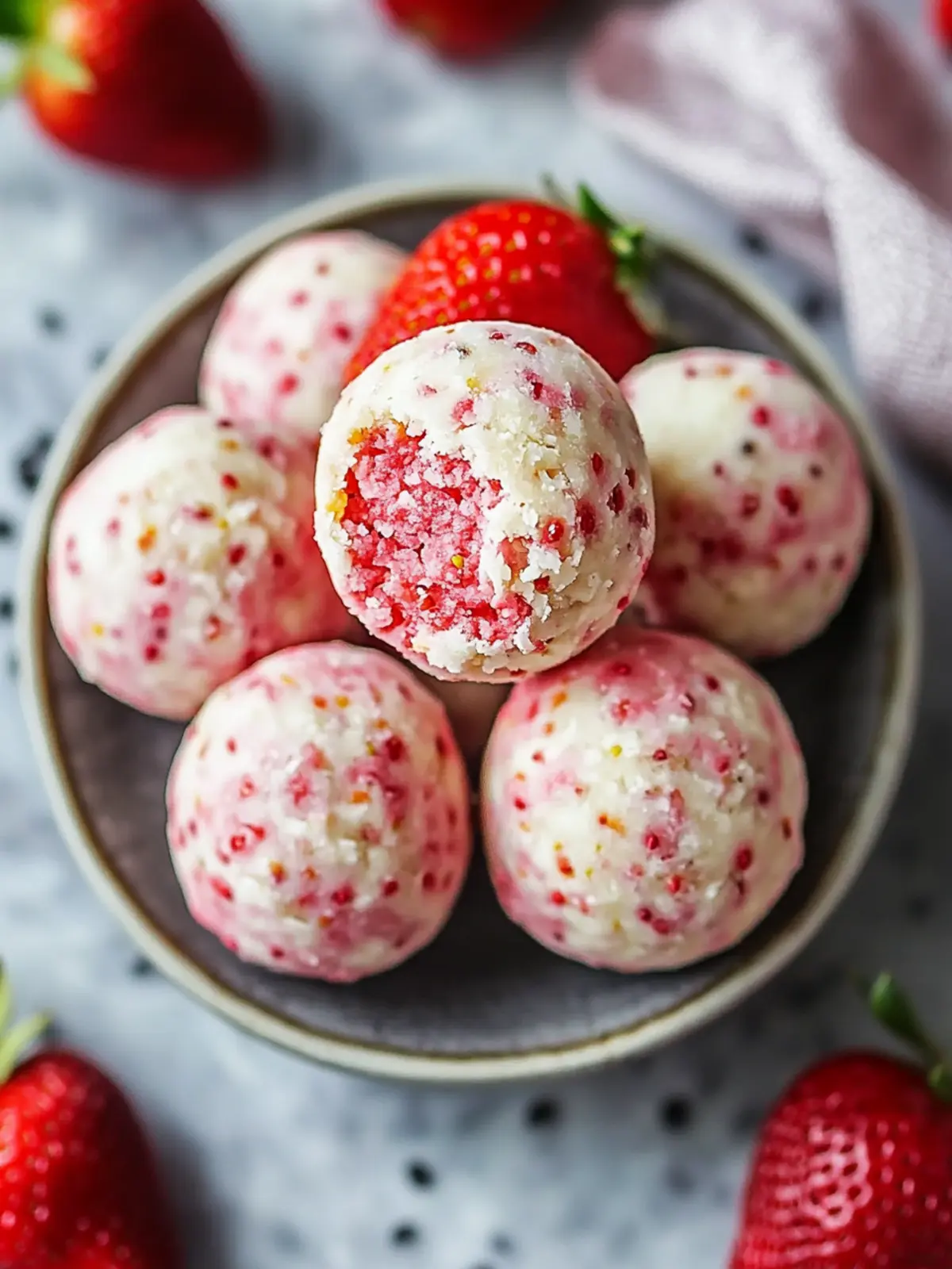 Strawberry Cheesecake Protein Balls for a Guilt-Free Snack 5 Strawberry Cheesecake Protein Balls