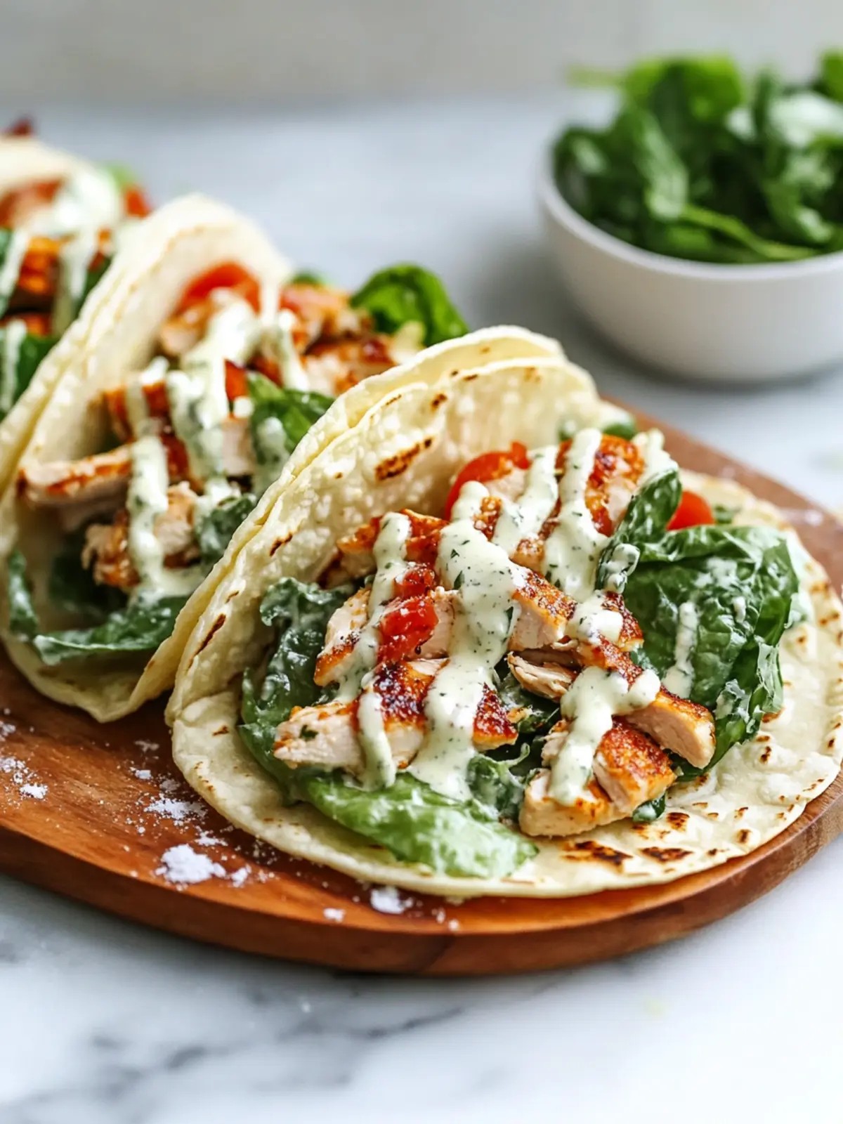 High Protein Smash Chicken Caesar Tacos for Crunchy Bliss 2 High Protein Smash Chicken Caesar Tacos