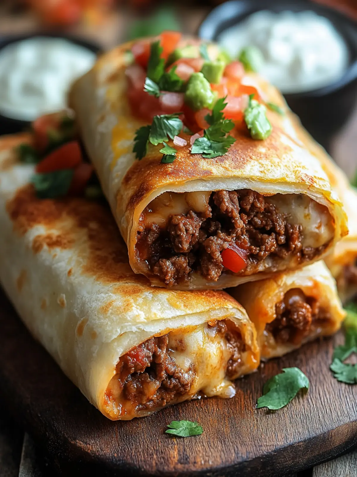 Beef and Cheese Chimichangas Recipe for Crunchy Comfort Food 3 Beef and Cheese Chimichangas Recipe