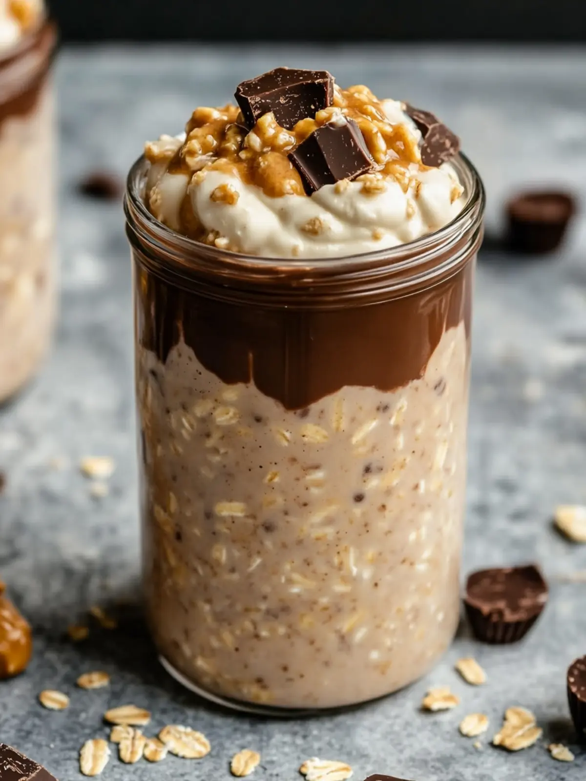 High Protein Peanut Butter Cup Overnight Oats to Energize Mornings 4 High Protein Peanut Butter Cup Overnight Oats