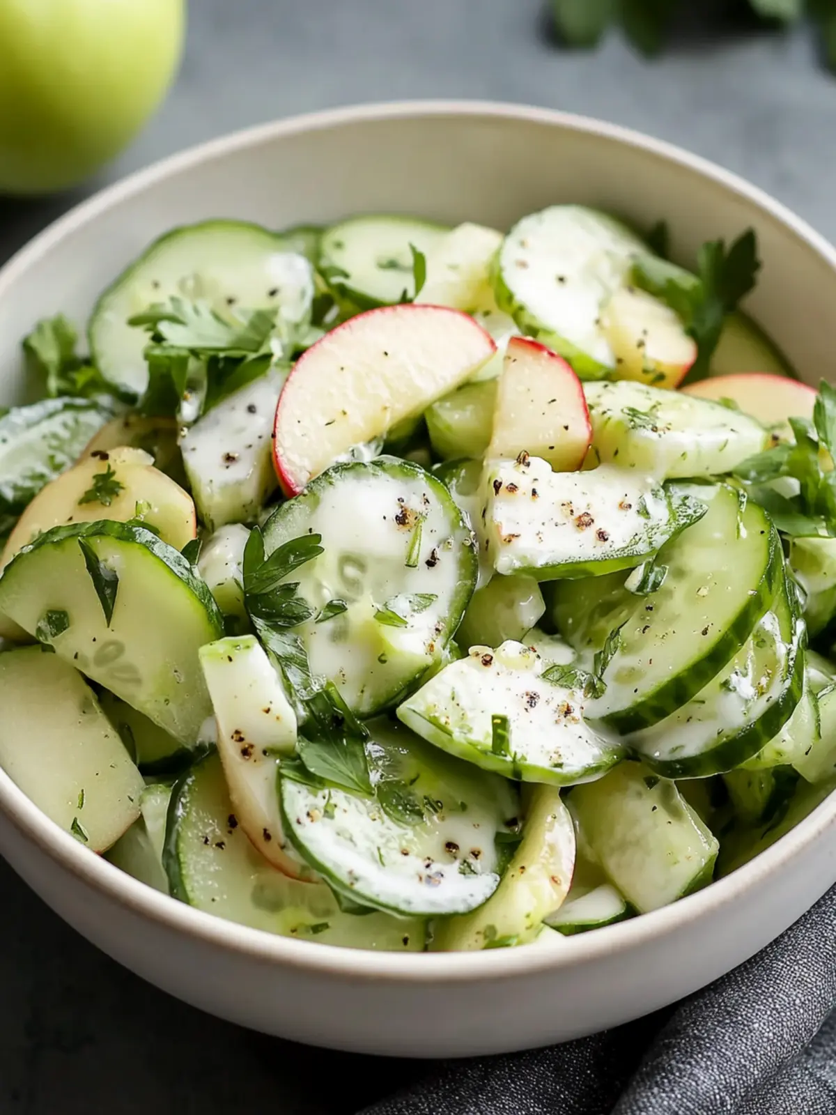 Crunchy Cucumber Apple Salad with Fresh Dressing Delight 3 Crunchy Cucumber Apple Salad with Fresh Dressing