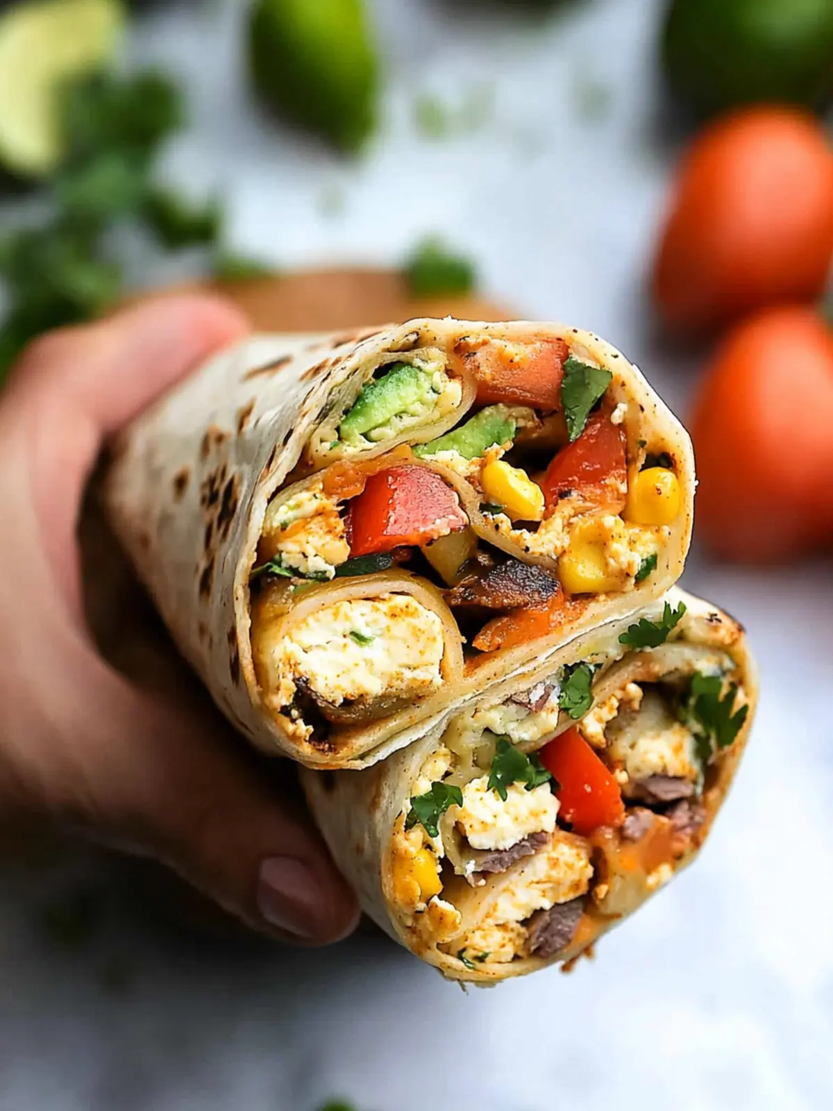 Low-Calorie Healthy Breakfast Burritos for Easy Meal Prep 2 Low- Calorie Healthy Breakfast Burritos (Meal-Prep Friendly)