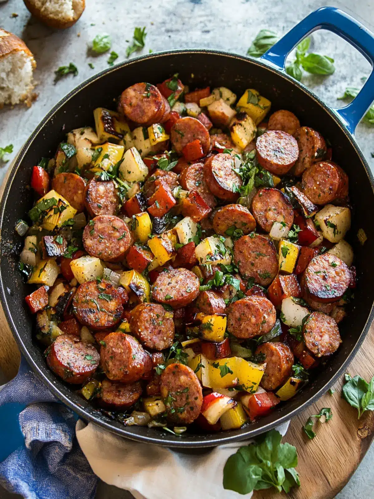 Sizzling Summer Sausage Skillet with Flavor-Packed Andouille 2 Summer Sausage Skillet with Andouille Sausage
