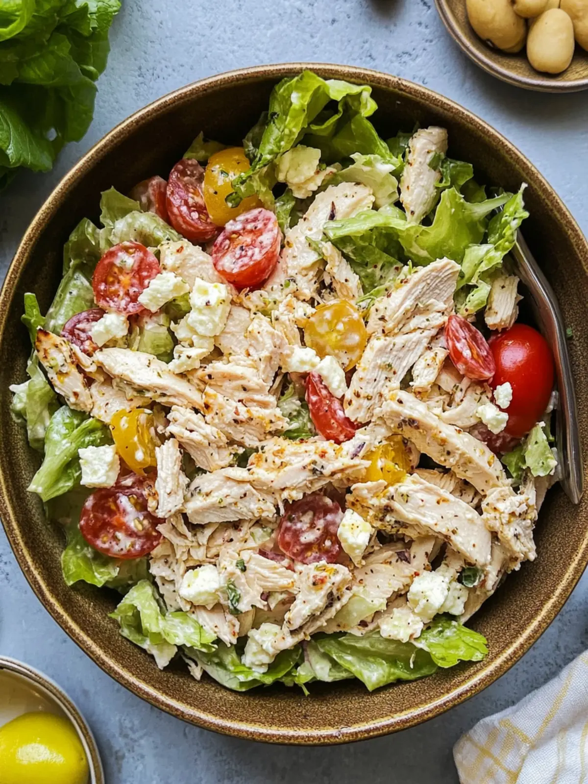 Easy High Protein Feta Chicken Salad That Refreshes Your Day 2 Easy High Protein Feta Chicken Salad