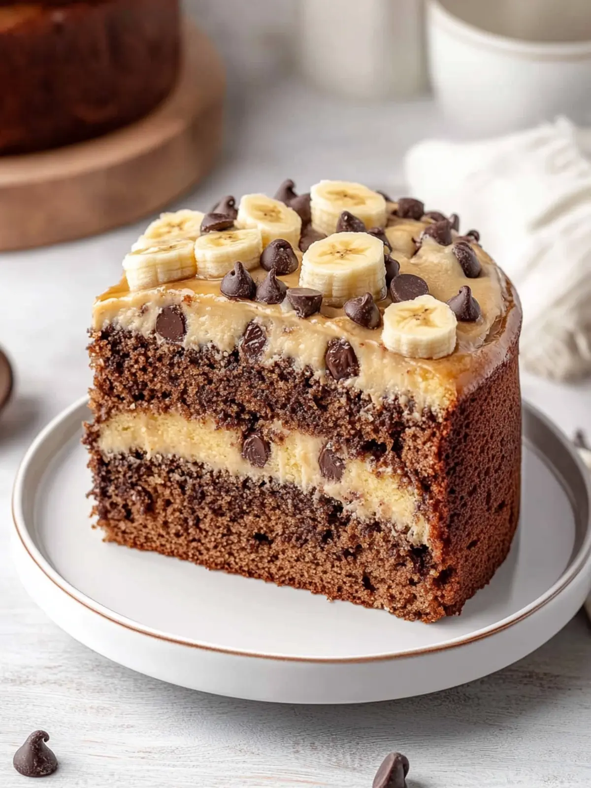 Indulge in Moist Banana Chocolate Chip Cake Bliss 3 Banana Chocolate Chip Cake