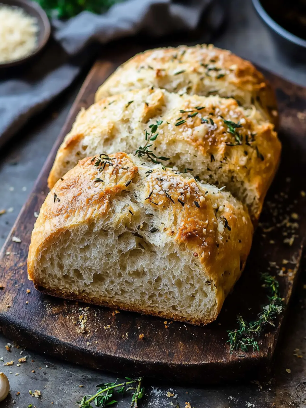 Irresistible Rustic Garlic Parmesan Herb Bread Recipe 2 Rustic Garlic Parmesan Herb Bread