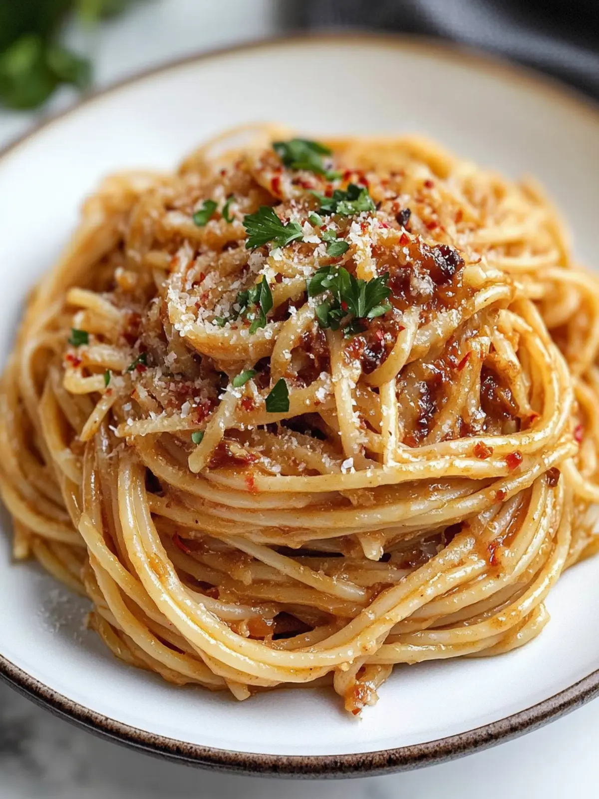 Dreamy Caramelized Onion Pasta with Chili Oil Magic 4 Caramelized Onion Pasta with Chili Oil