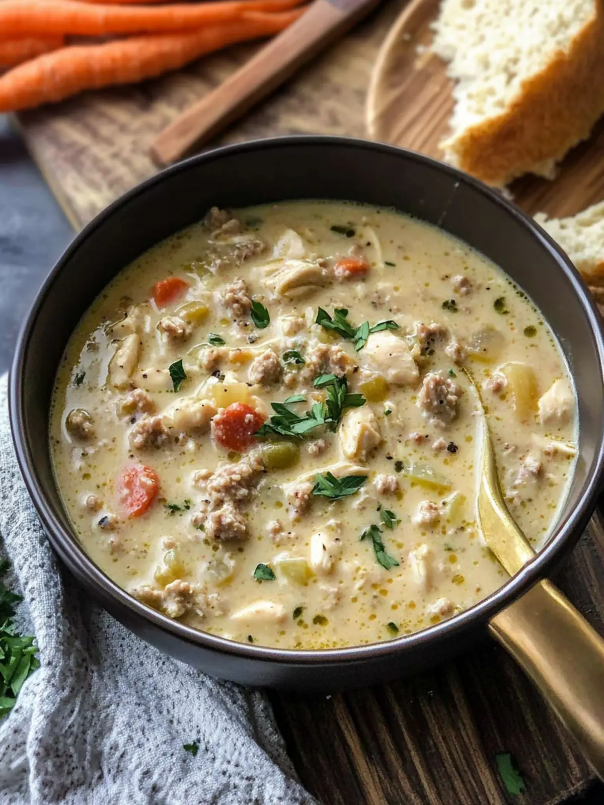 Delicious One Pot Creamy Italian Ground Chicken Soup Magic 3 One Pot Creamy Italian Ground Chicken Soup