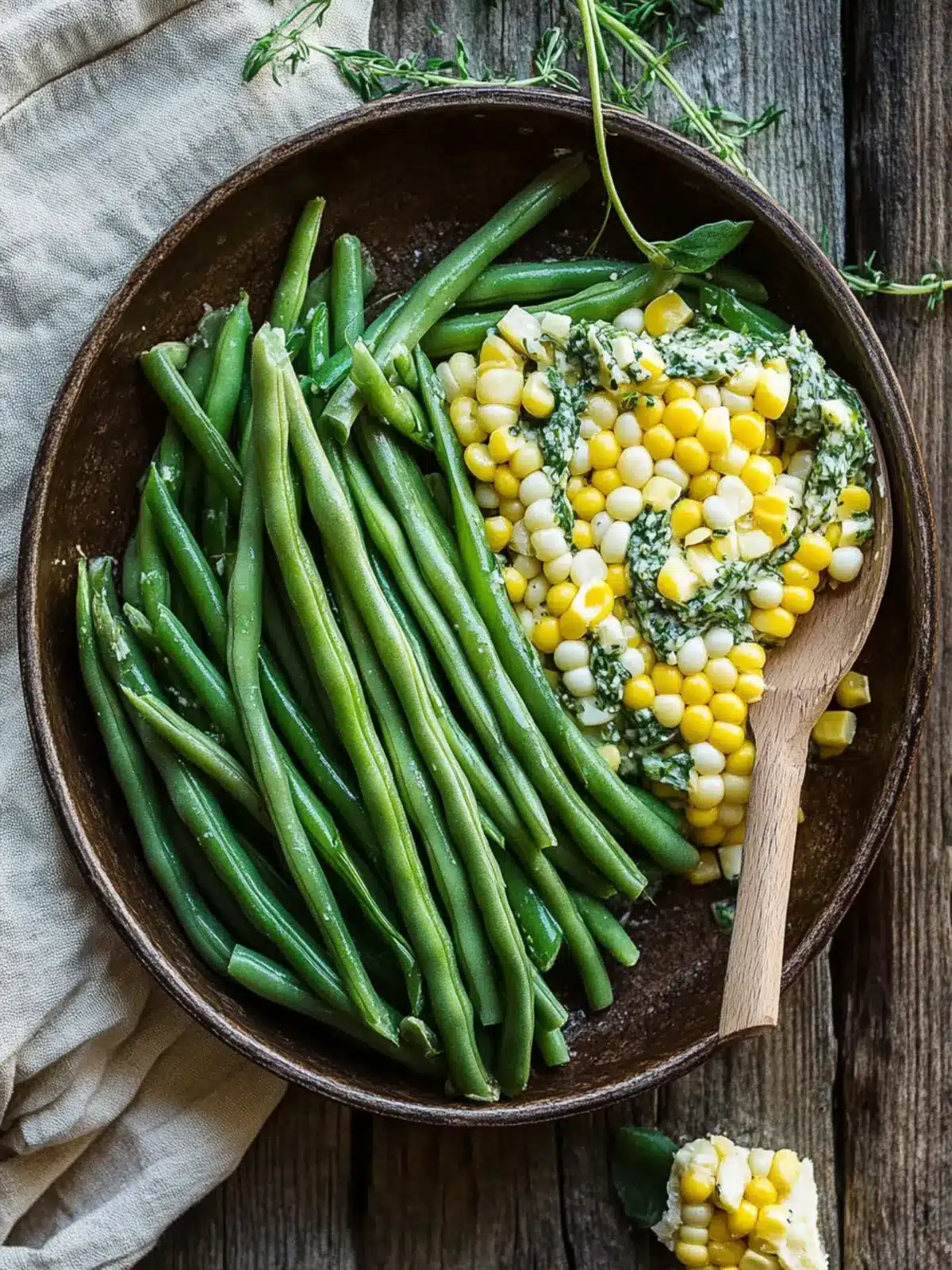 Summer Corn and Green Beans with Herb Butter Bliss 4 Summer Corn + Green Beans with Herb Butter